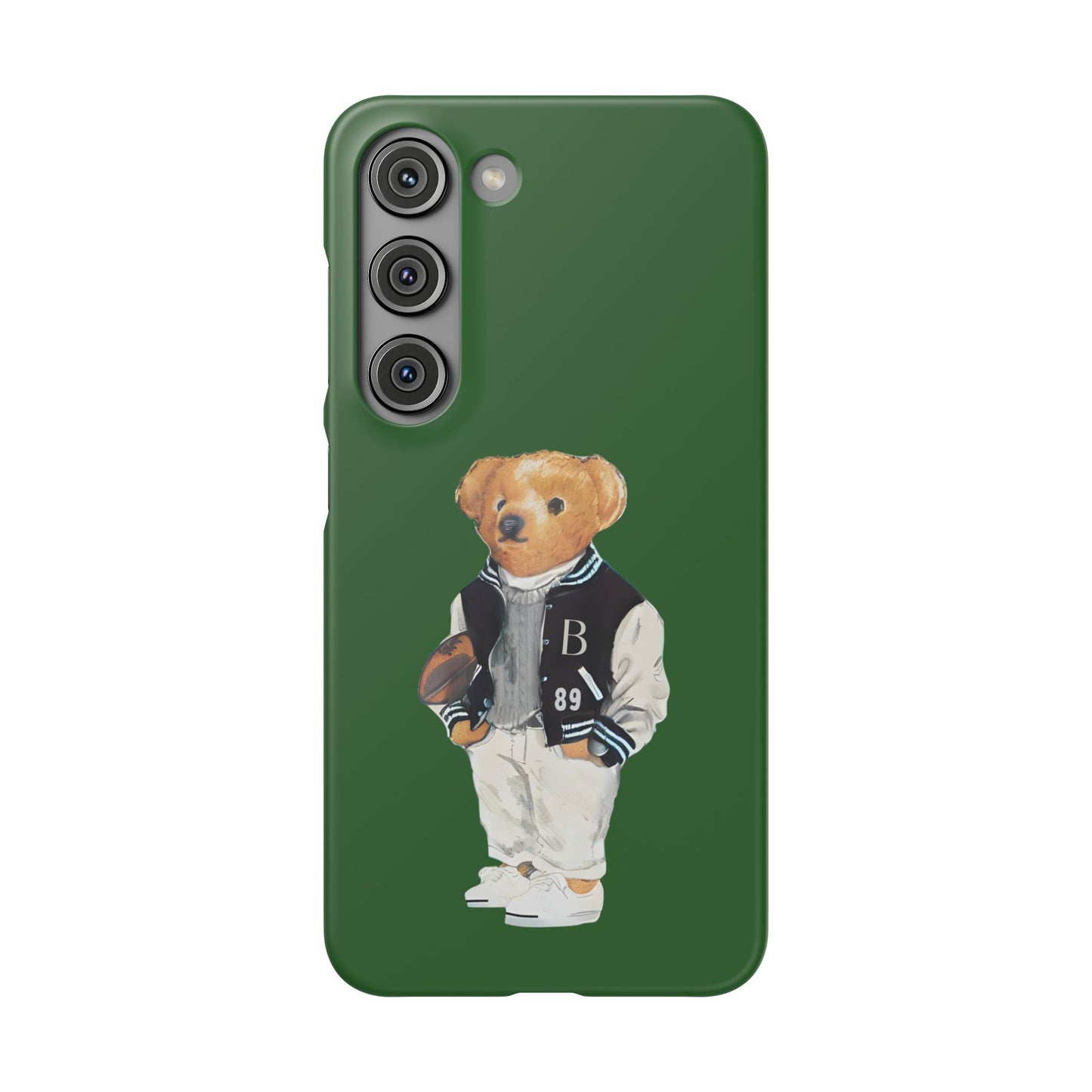 Dark Green Bear Snap Case – Bold & Stylish