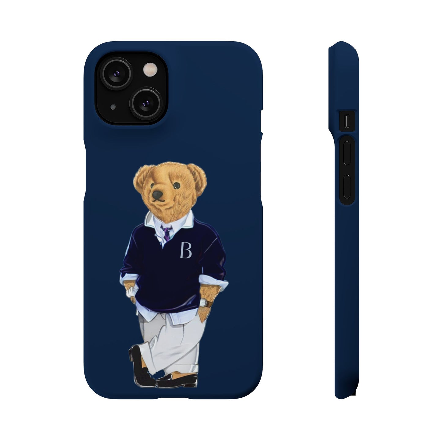 Dark Blue Bear Snap Case – Bold & Stylish