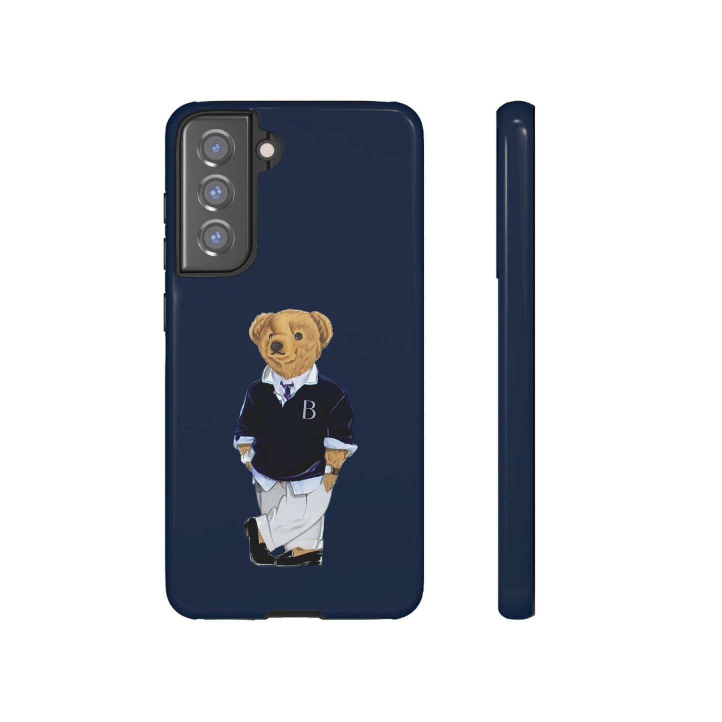 Dark Blue Bear Though Phone Case