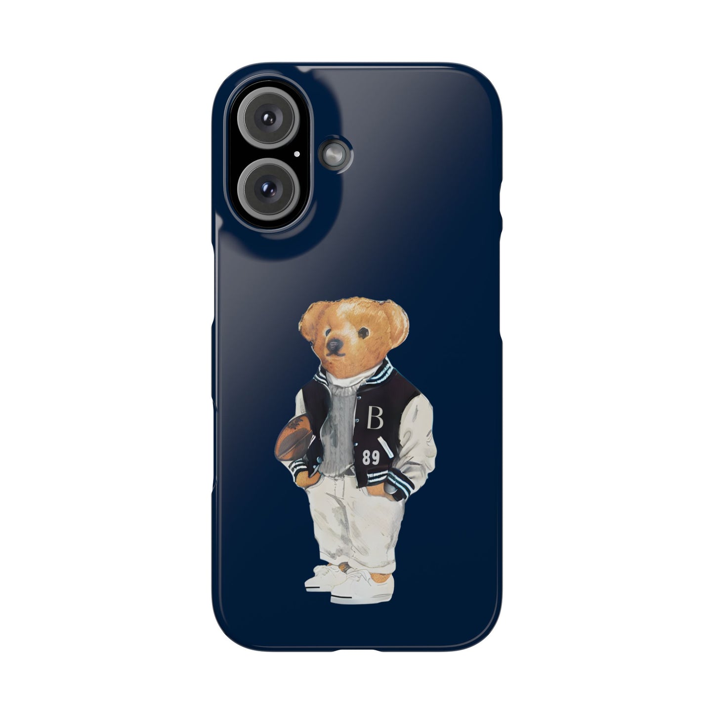 Dark Blue Bear Snap Case – Bold & Stylish