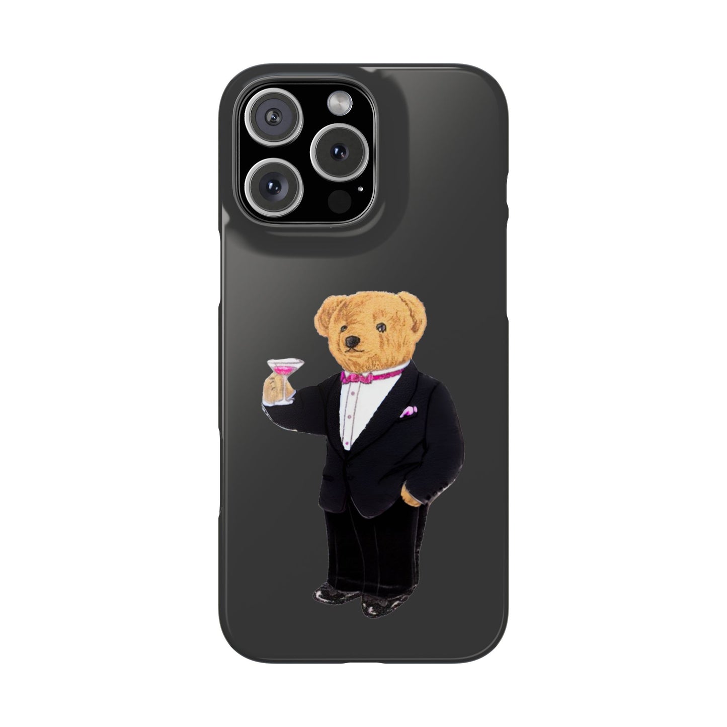 Light Black Bear Snap Case – Bold & Stylish