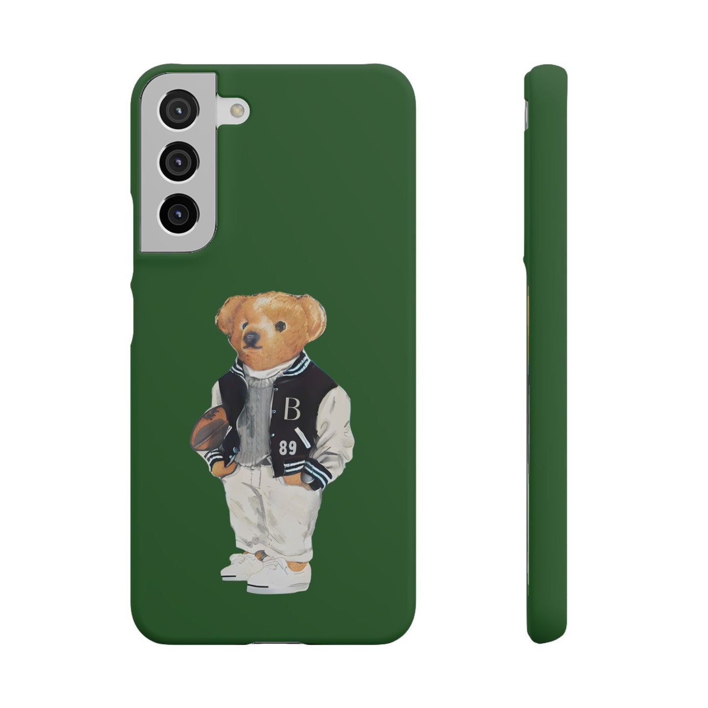 Dark Green Bear Snap Case – Bold & Stylish