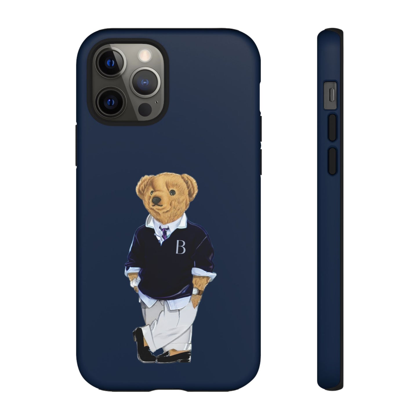 Dark Blue Bear Though Phone Case