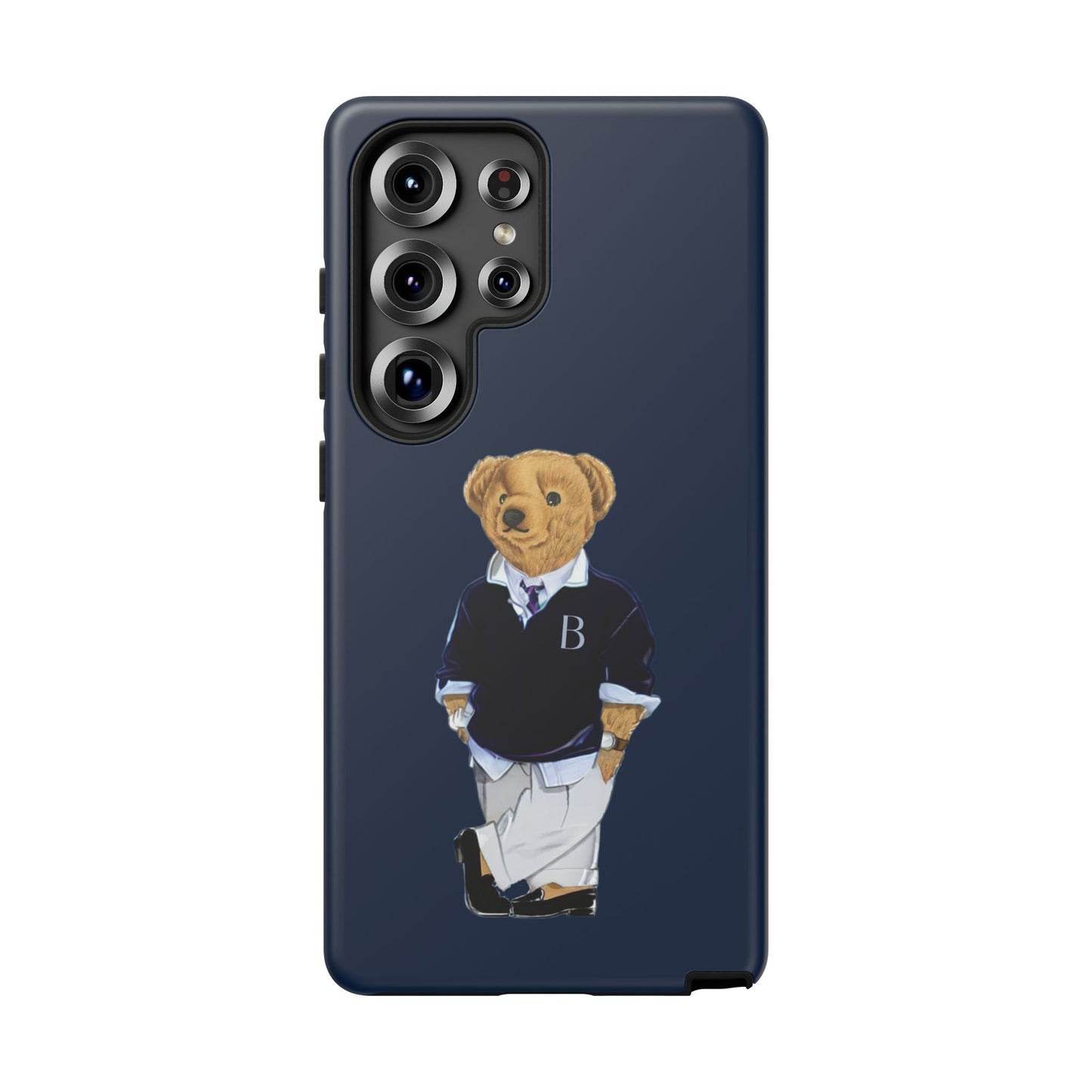 Dark Blue Bear Though Phone Case