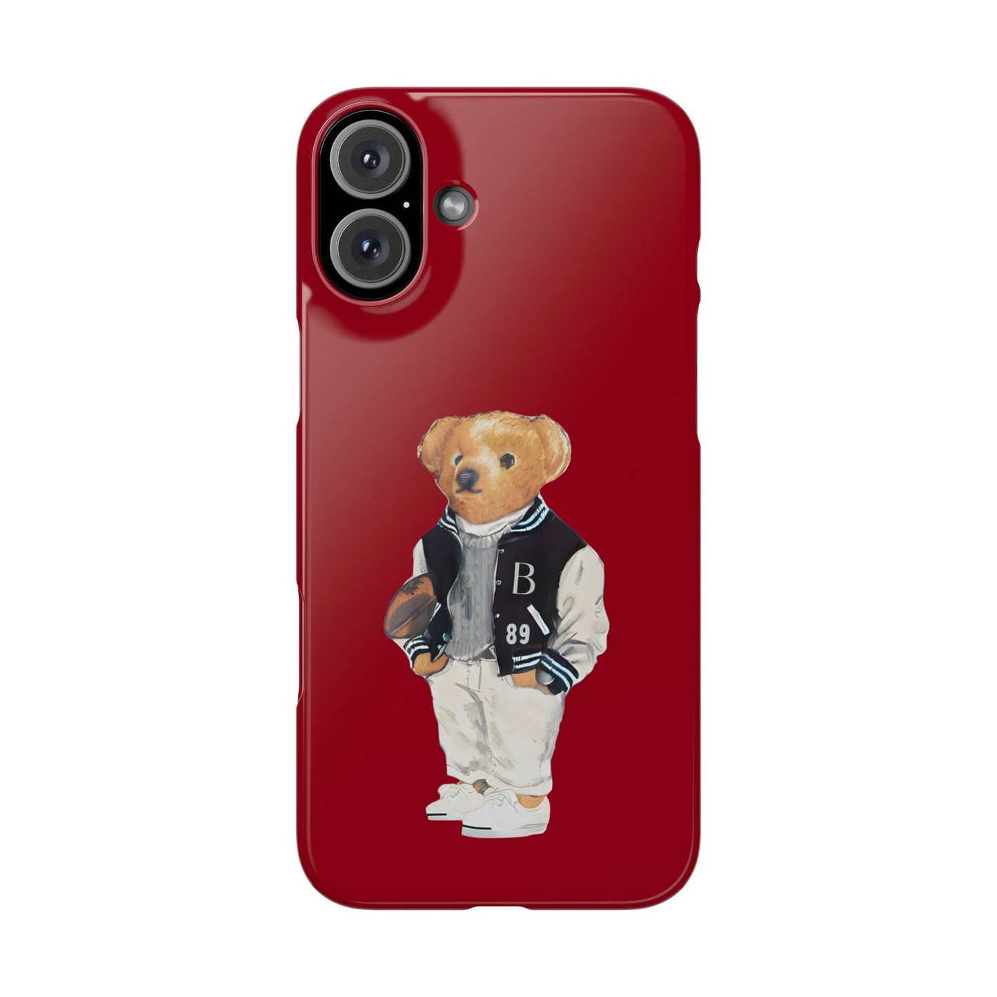 Red Bear Snap Case – Bold & Stylish