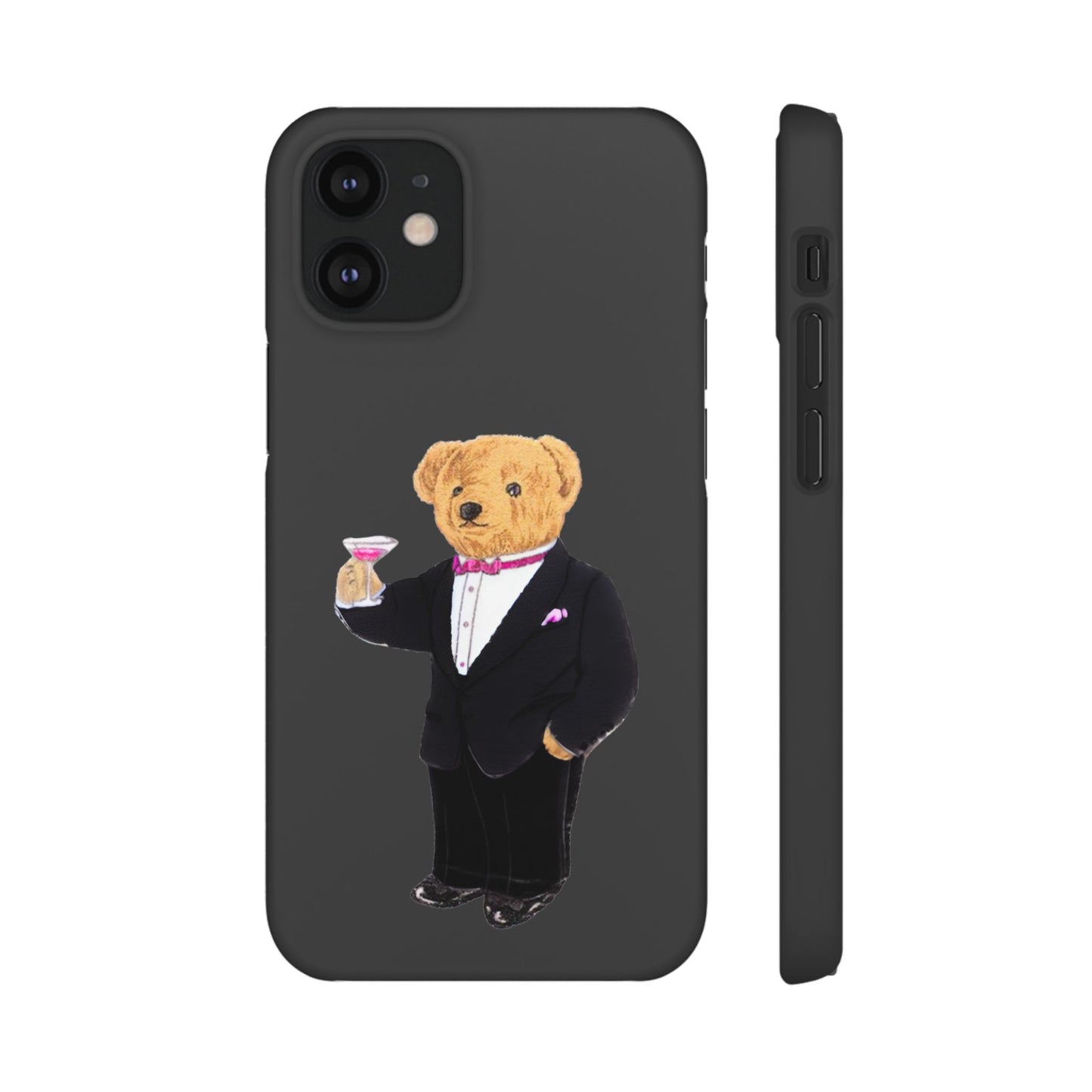 Light Black Bear Snap Case – Bold & Stylish