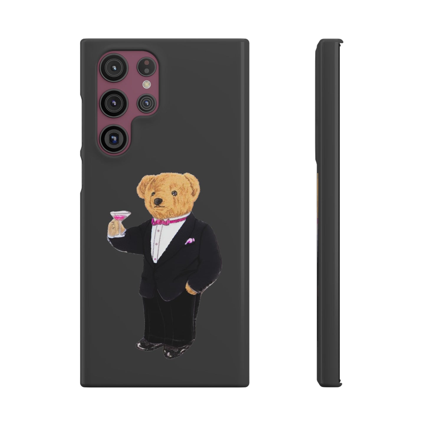 Light Black Bear Snap Case – Bold & Stylish