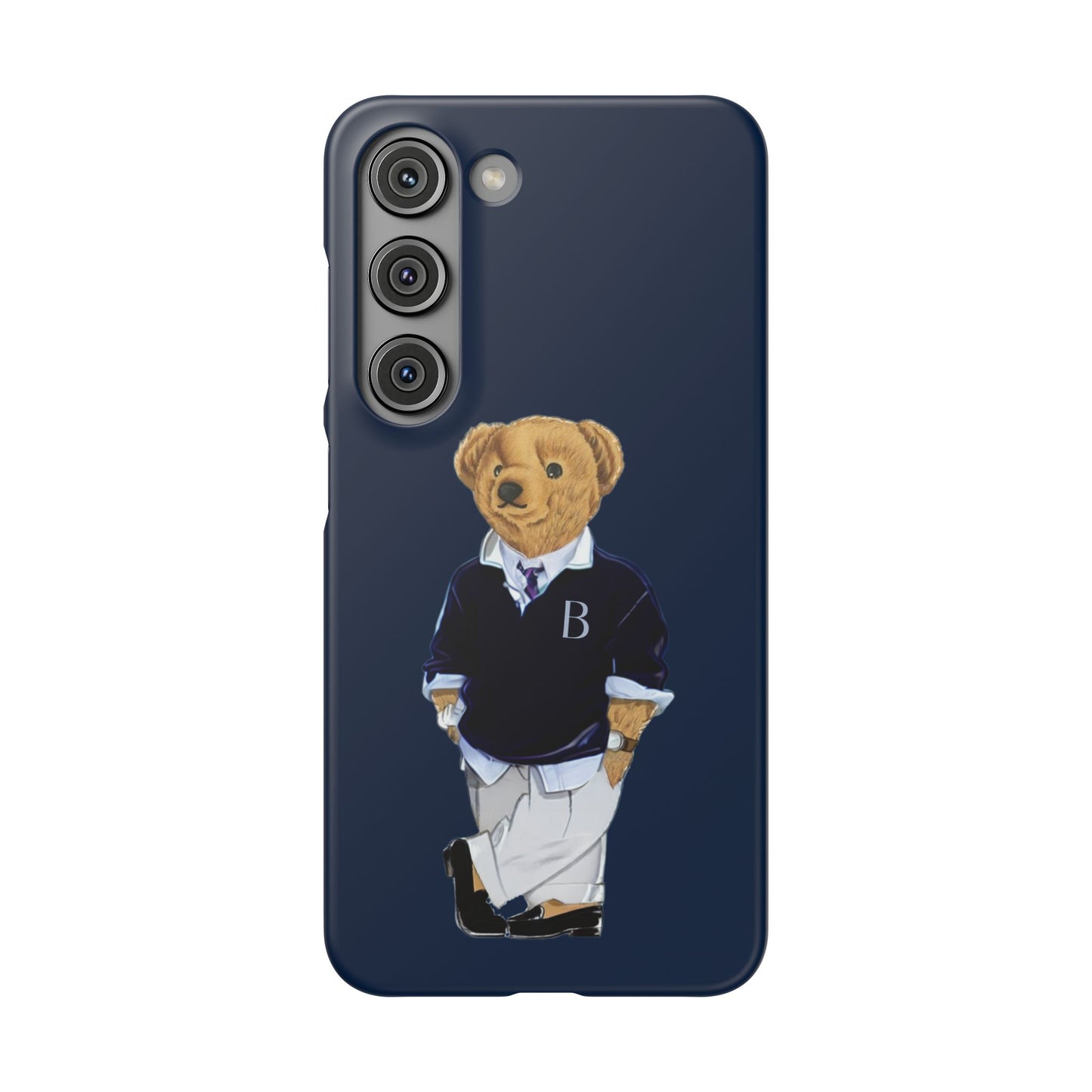 Dark Blue Bear Snap Case – Bold & Stylish