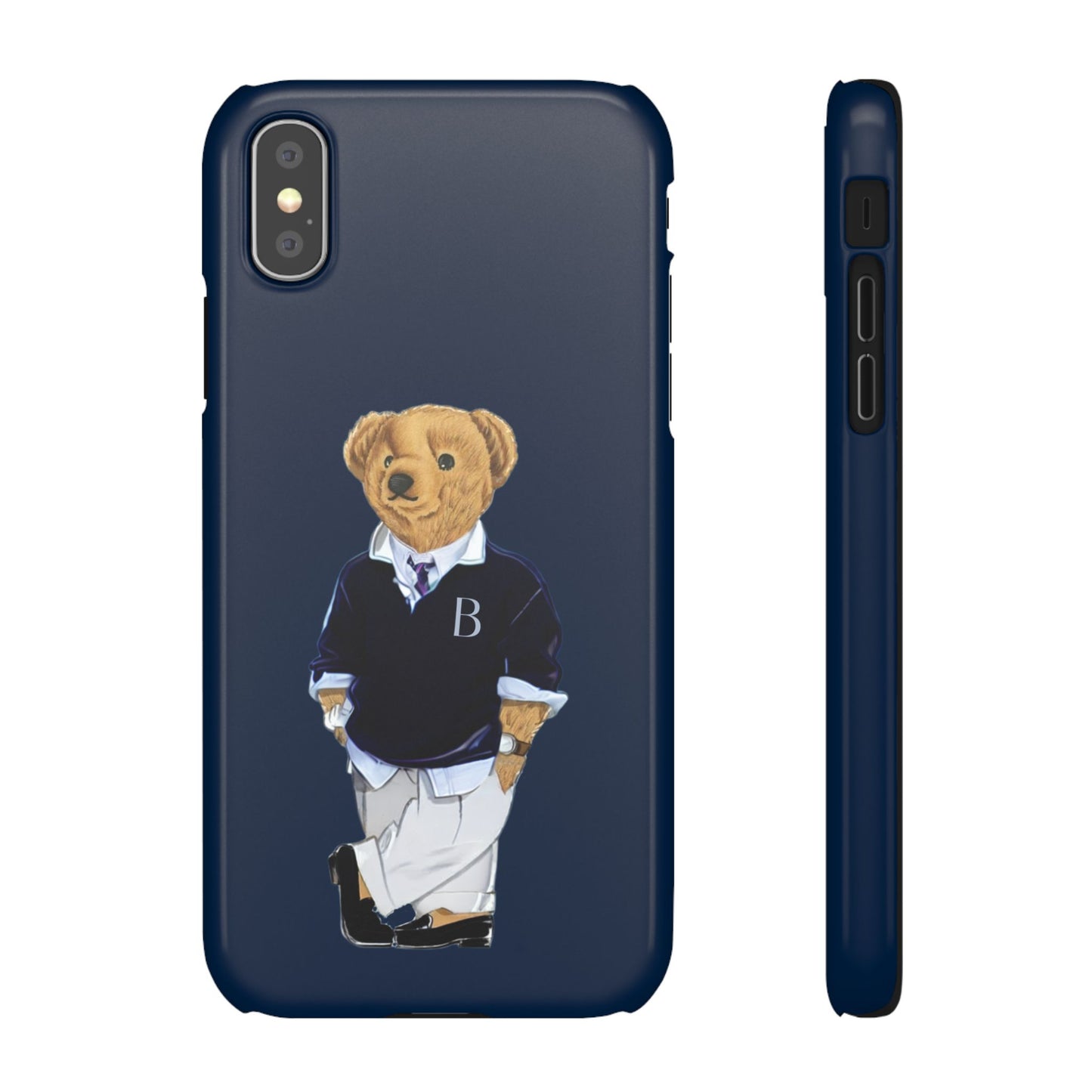 Dark Blue Bear Snap Case – Bold & Stylish