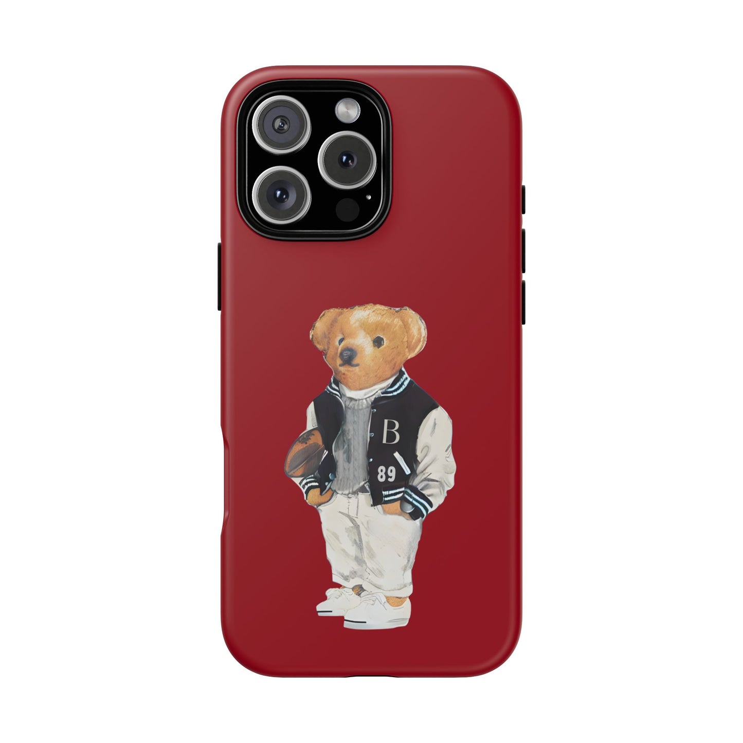 Red Tough Bear Phone Case