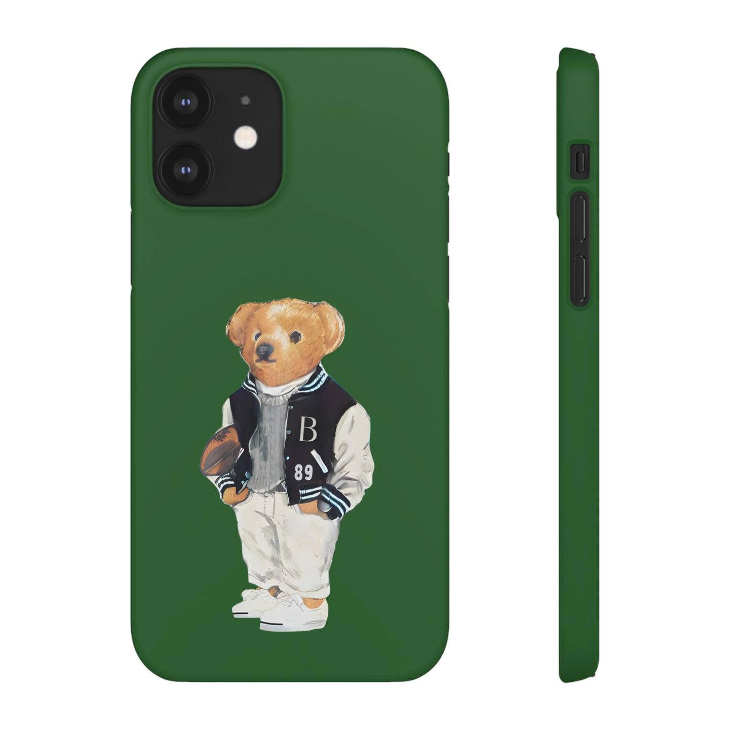 Dark Green Bear Snap Case – Bold & Stylish