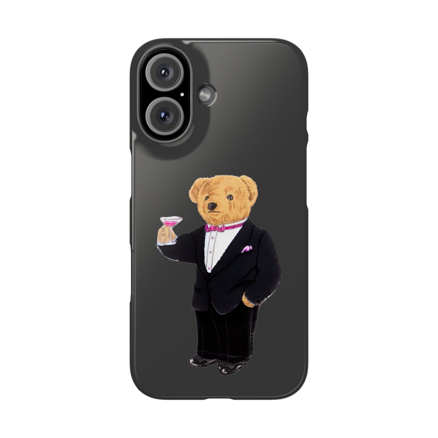 Light Black Bear Snap Case – Bold & Stylish