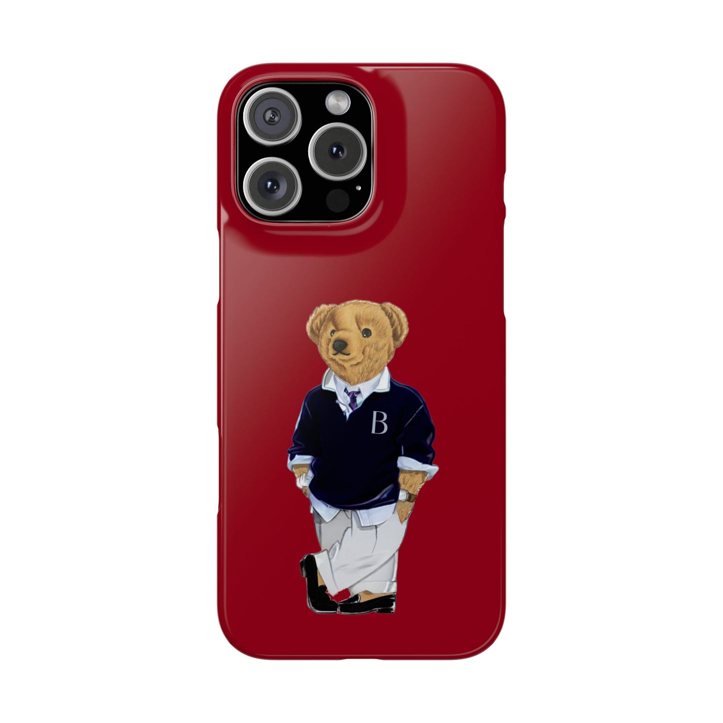 Red Bear Snap Case – Bold & Stylish