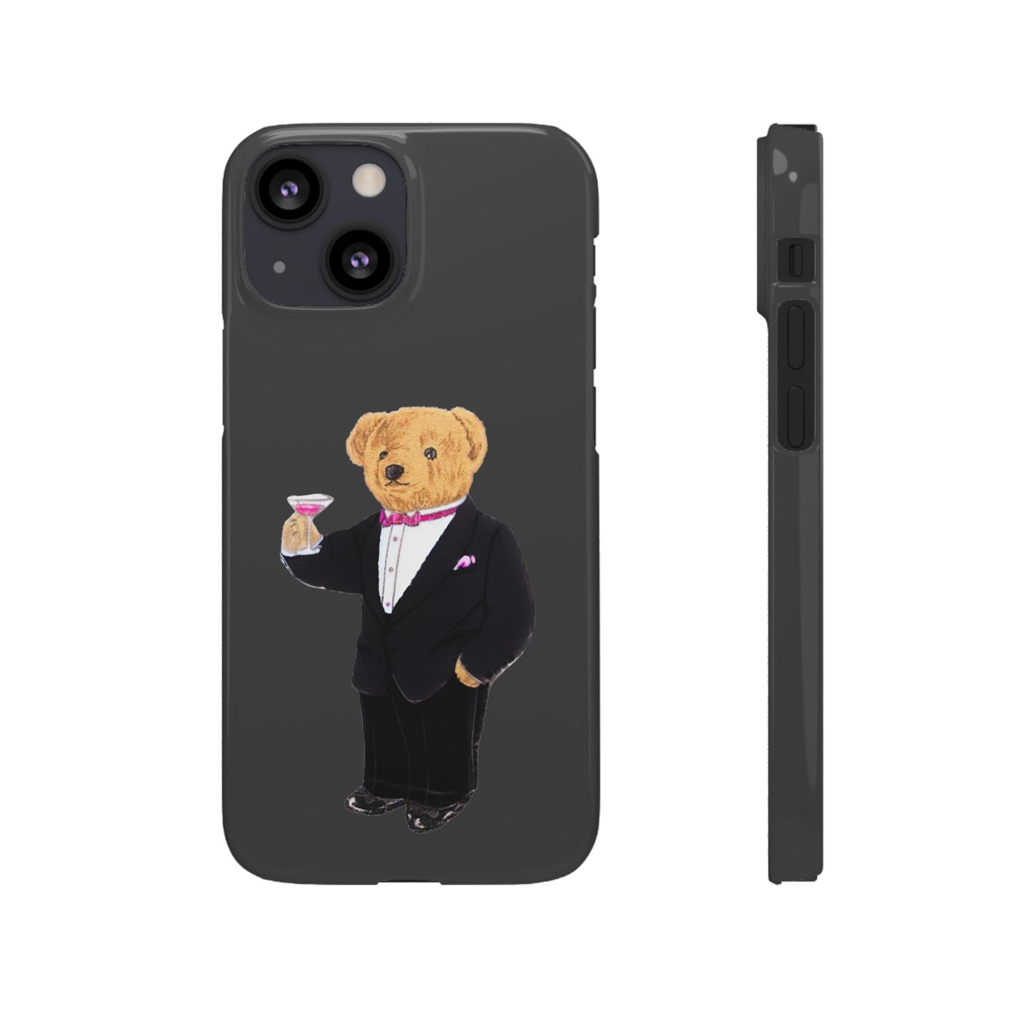 Light Black Bear Snap Case – Bold & Stylish