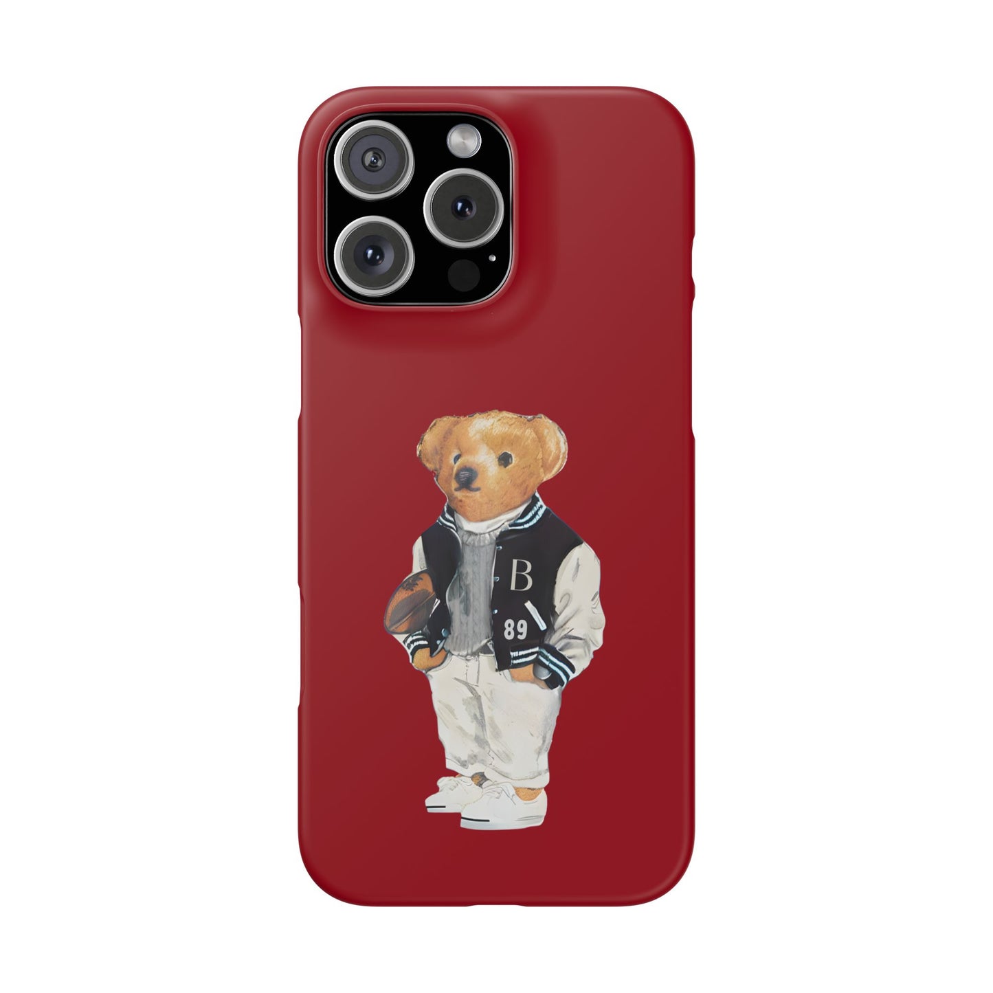 Red Bear Snap Case – Bold & Stylish