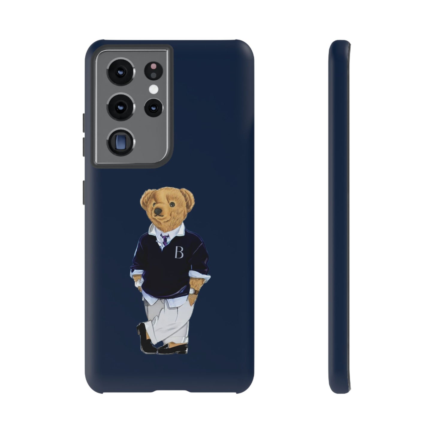 Dark Blue Bear Though Phone Case