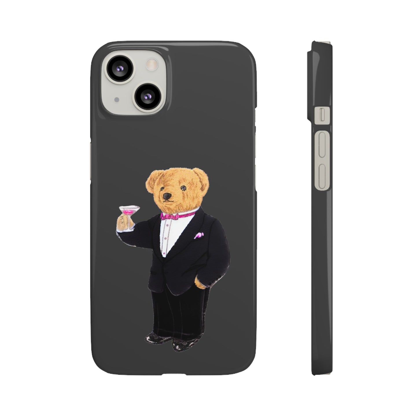 Light Black Bear Snap Case – Bold & Stylish