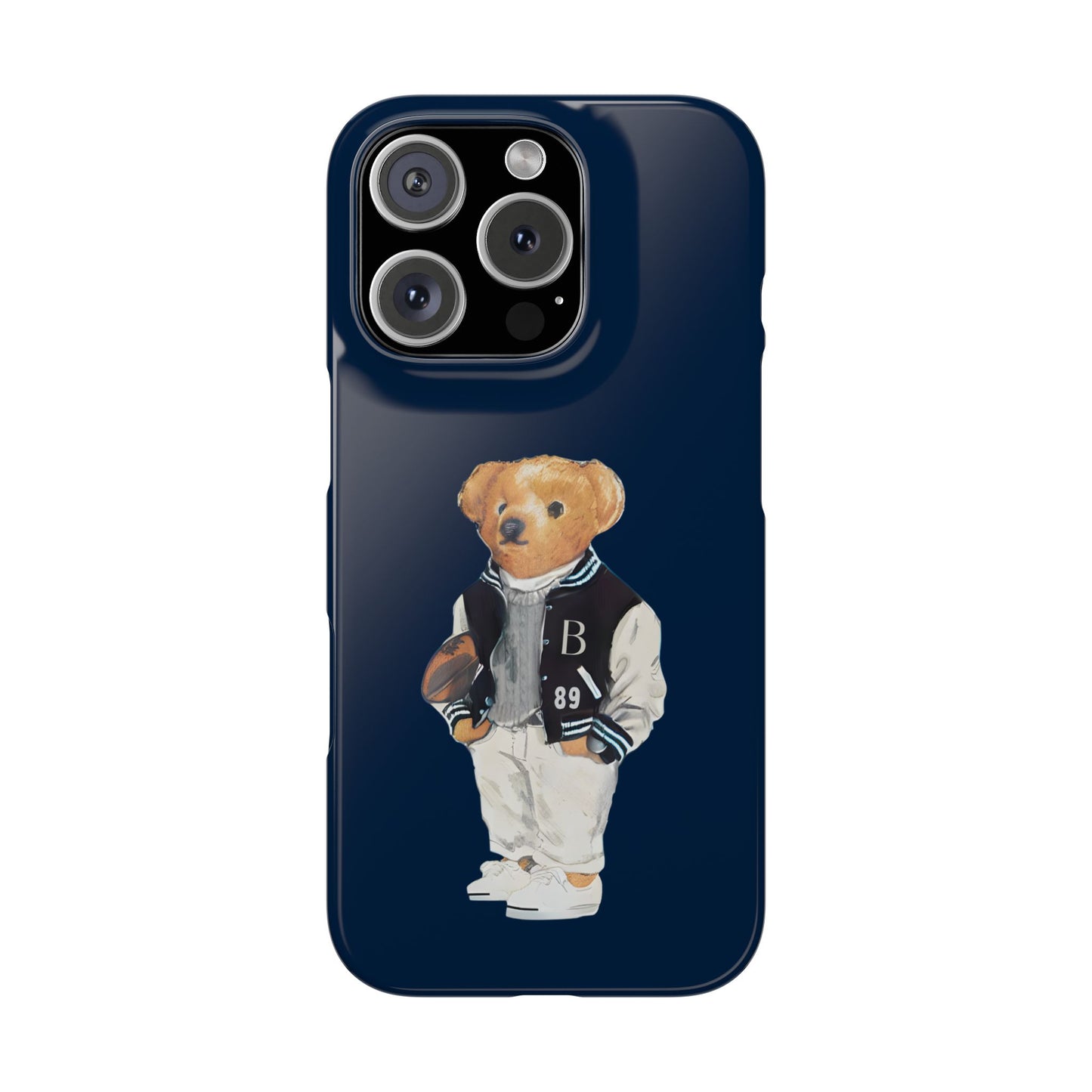 Dark Blue Bear Snap Case – Bold & Stylish