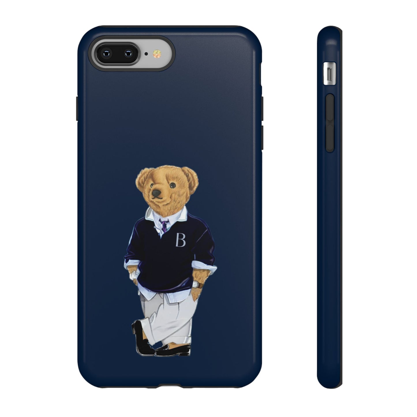 Dark Blue Bear Though Phone Case