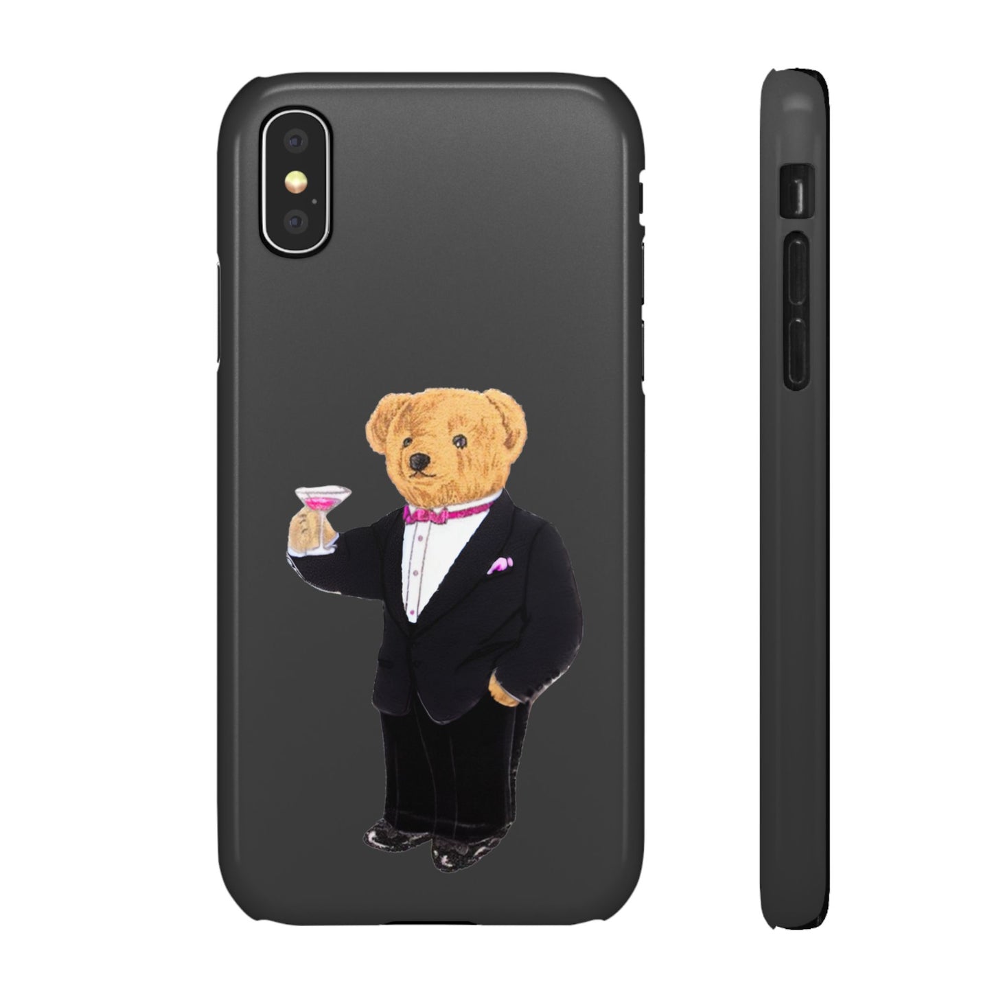 Light Black Bear Snap Case – Bold & Stylish