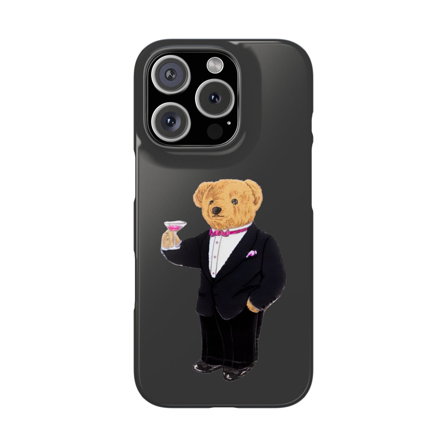 Light Black Bear Snap Case – Bold & Stylish