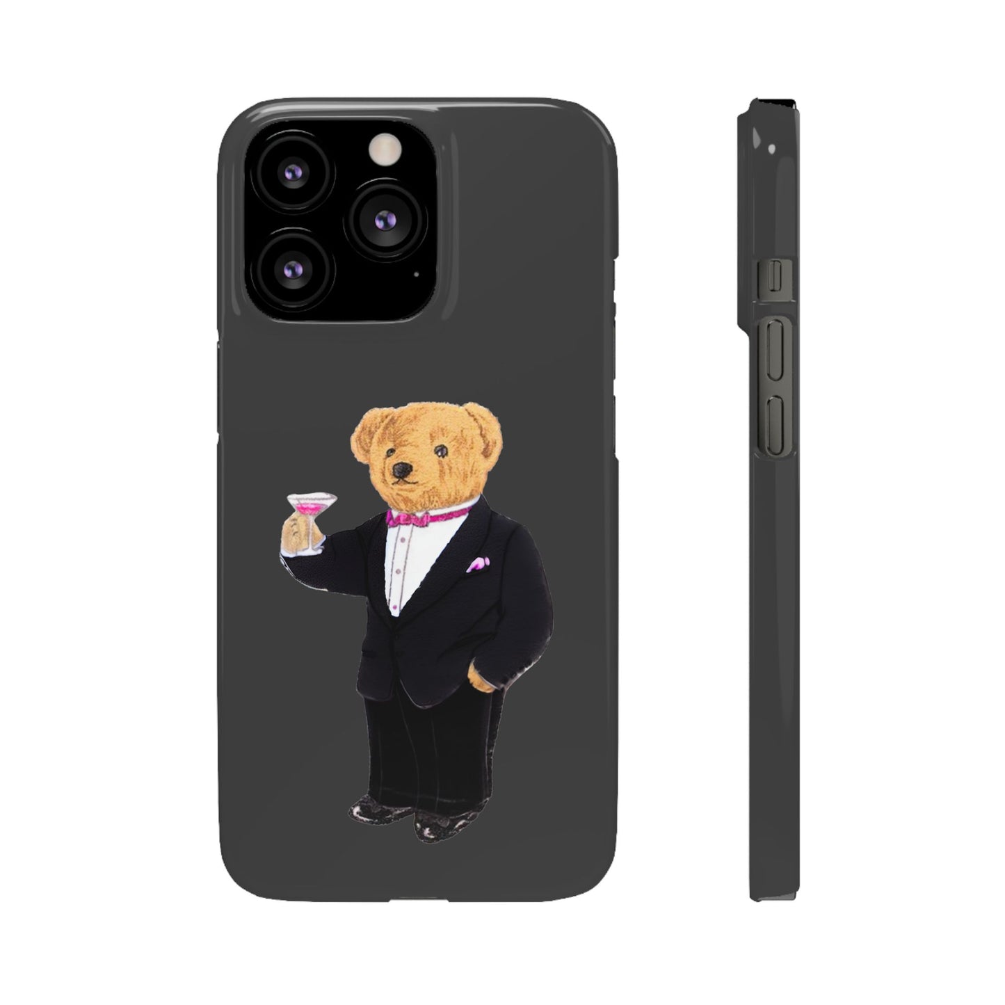 Light Black Bear Snap Case – Bold & Stylish