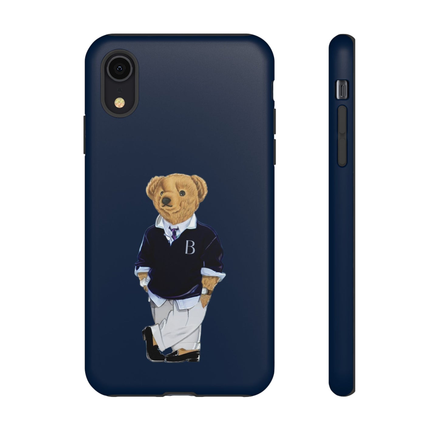 Dark Blue Bear Though Phone Case