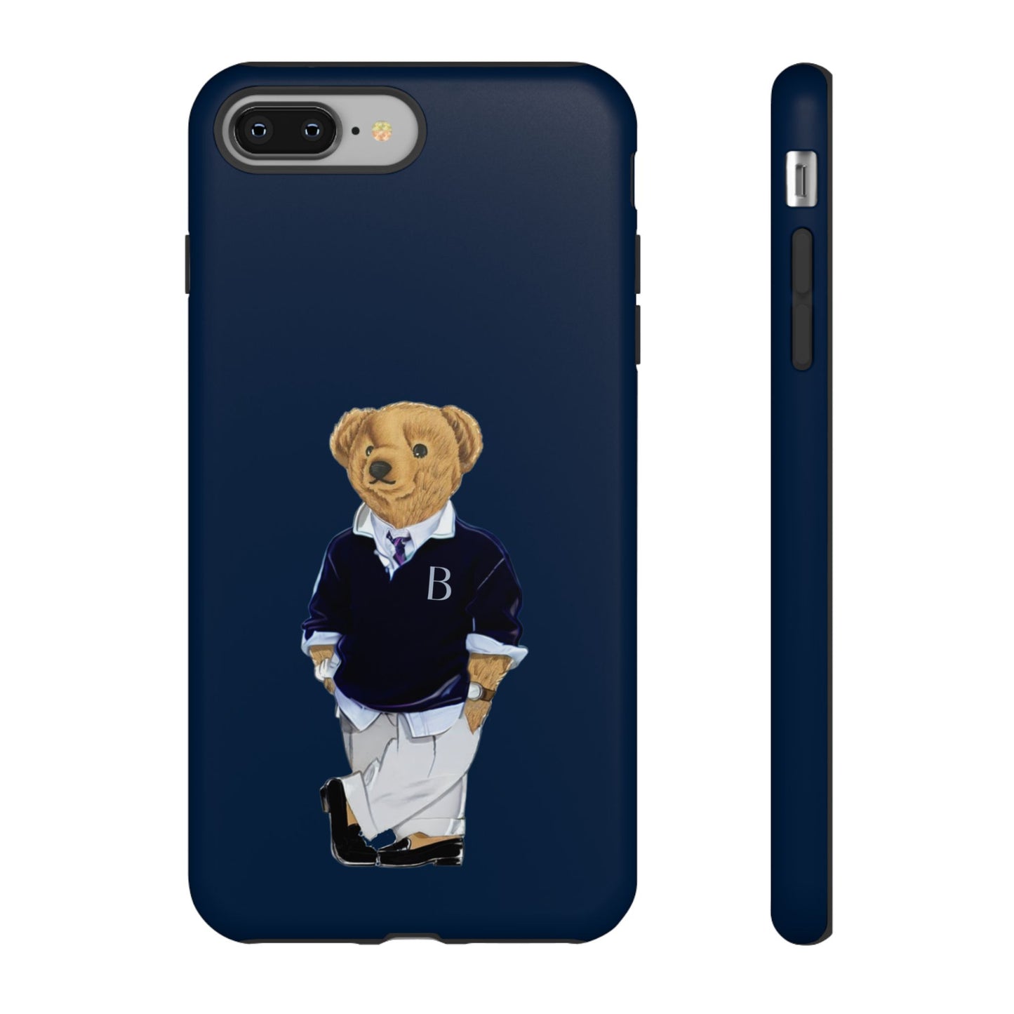 Dark Blue Bear Though Phone Case