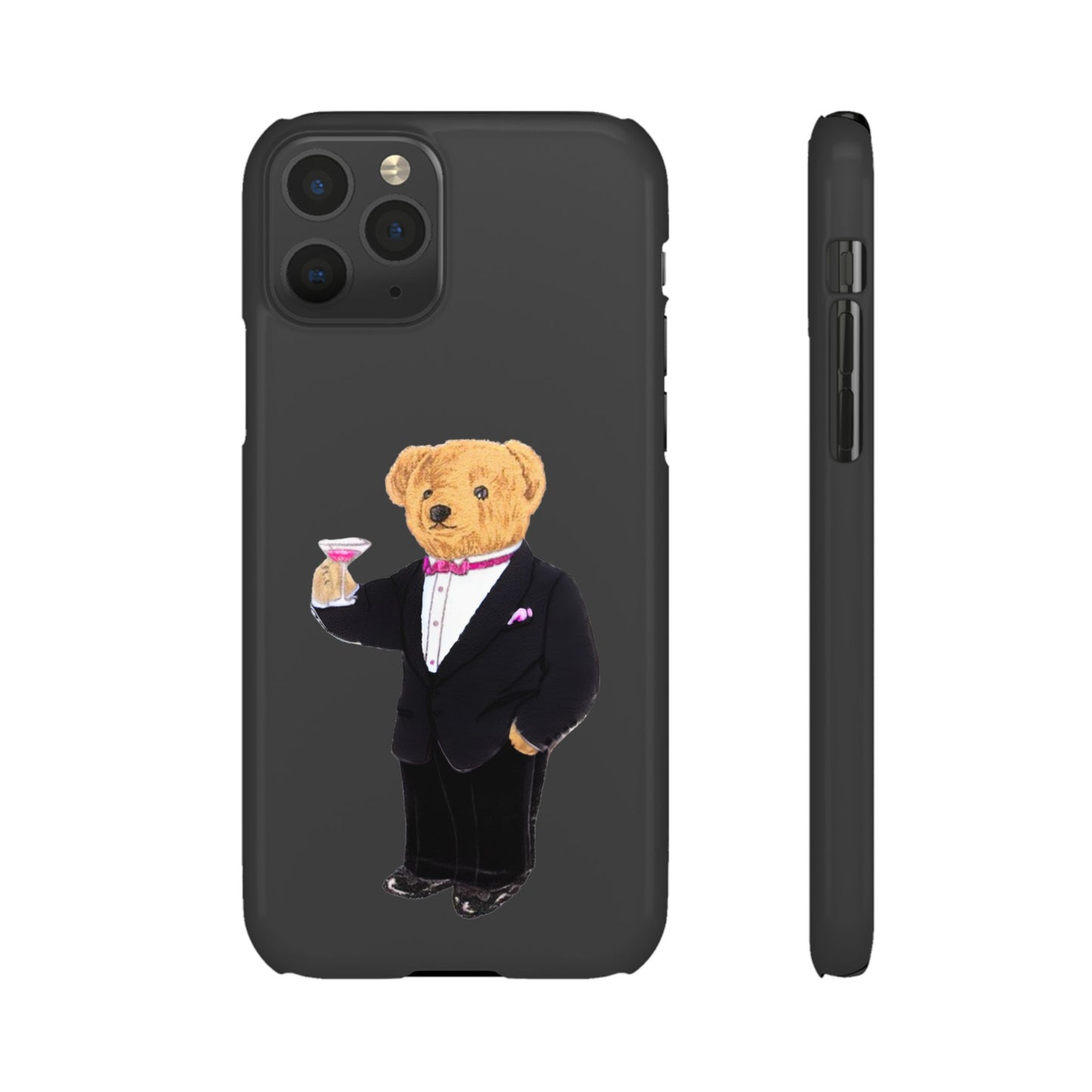 Light Black Bear Snap Case – Bold & Stylish