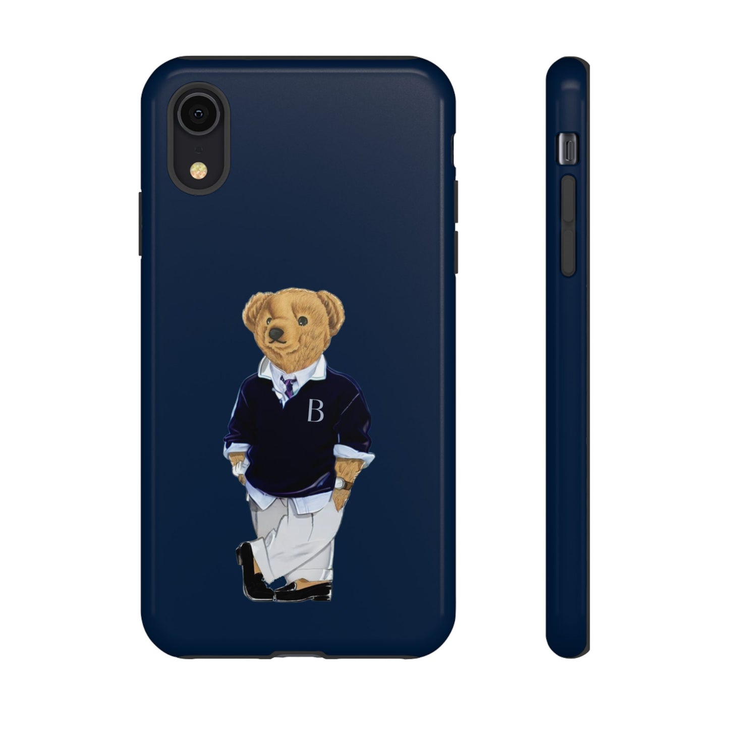 Dark Blue Bear Though Phone Case