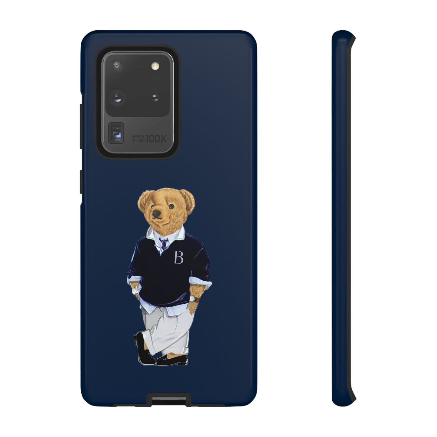 Dark Blue Bear Though Phone Case