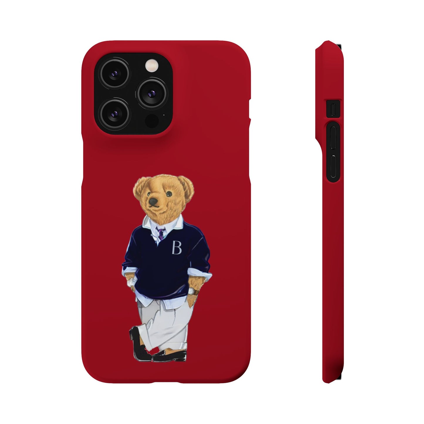 Red Bear Snap Case – Bold & Stylish