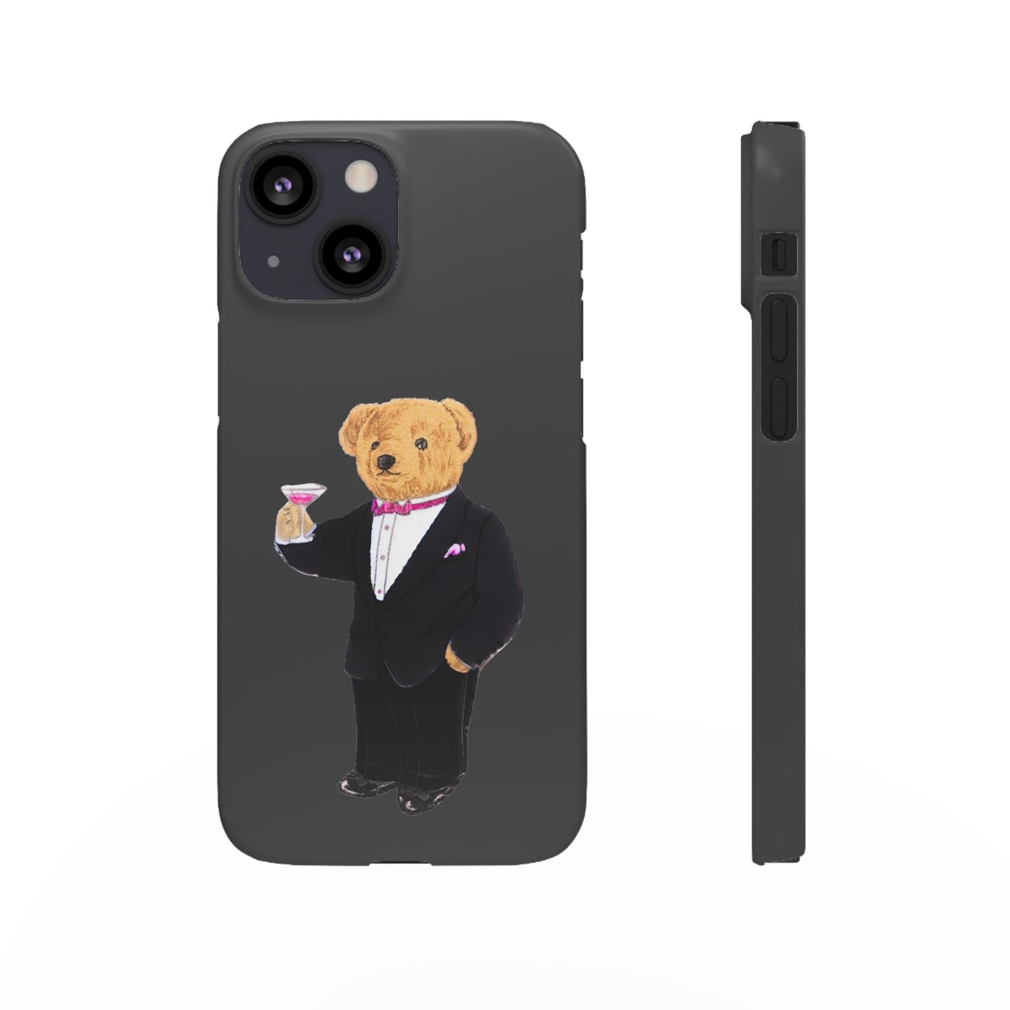 Light Black Bear Snap Case – Bold & Stylish