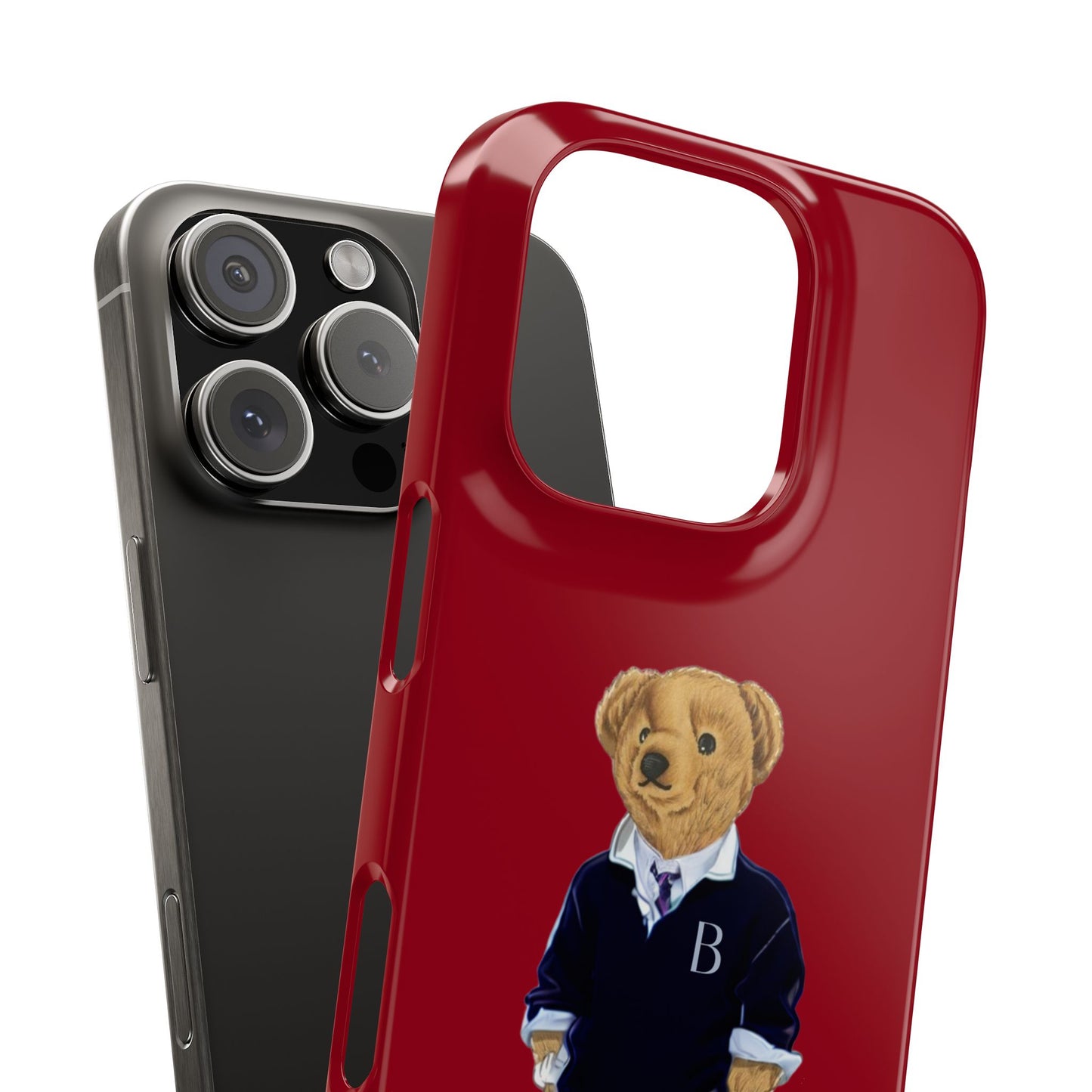 Red Bear Snap Case – Bold & Stylish