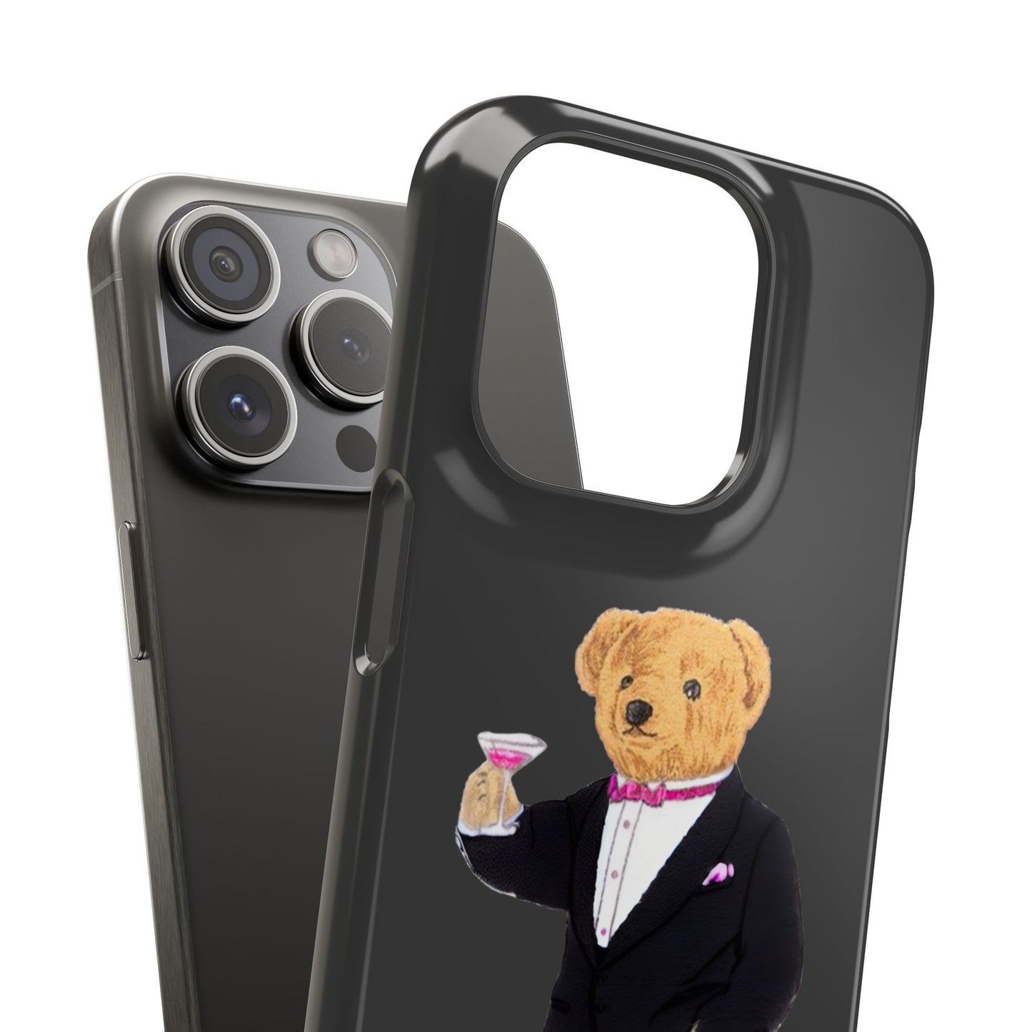 Light Black Bear Snap Case – Bold & Stylish