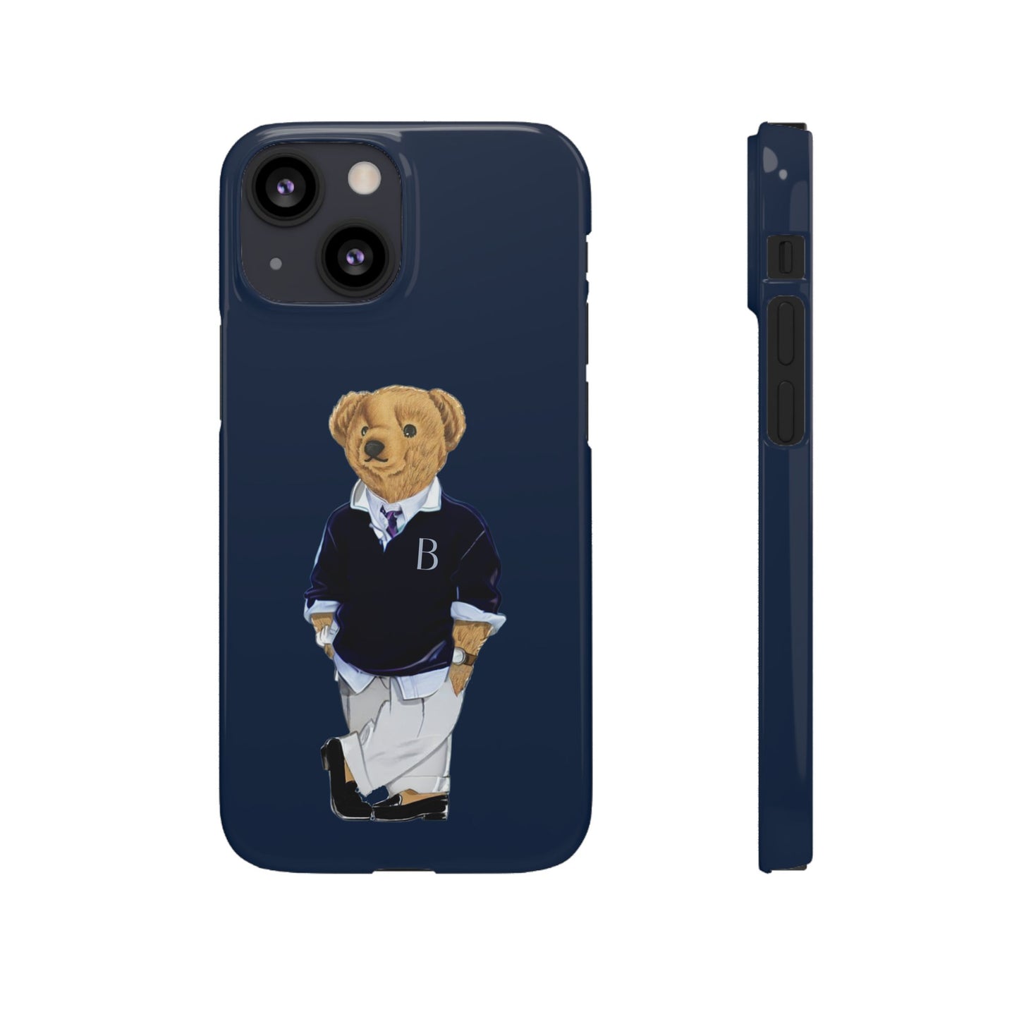 Dark Blue Bear Snap Case – Bold & Stylish