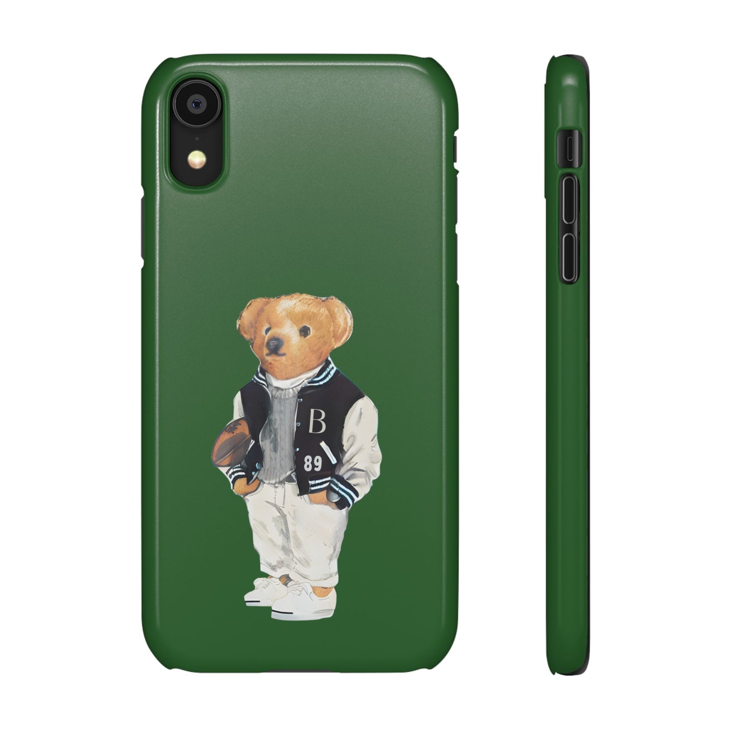 Dark Green Bear Snap Case – Bold & Stylish