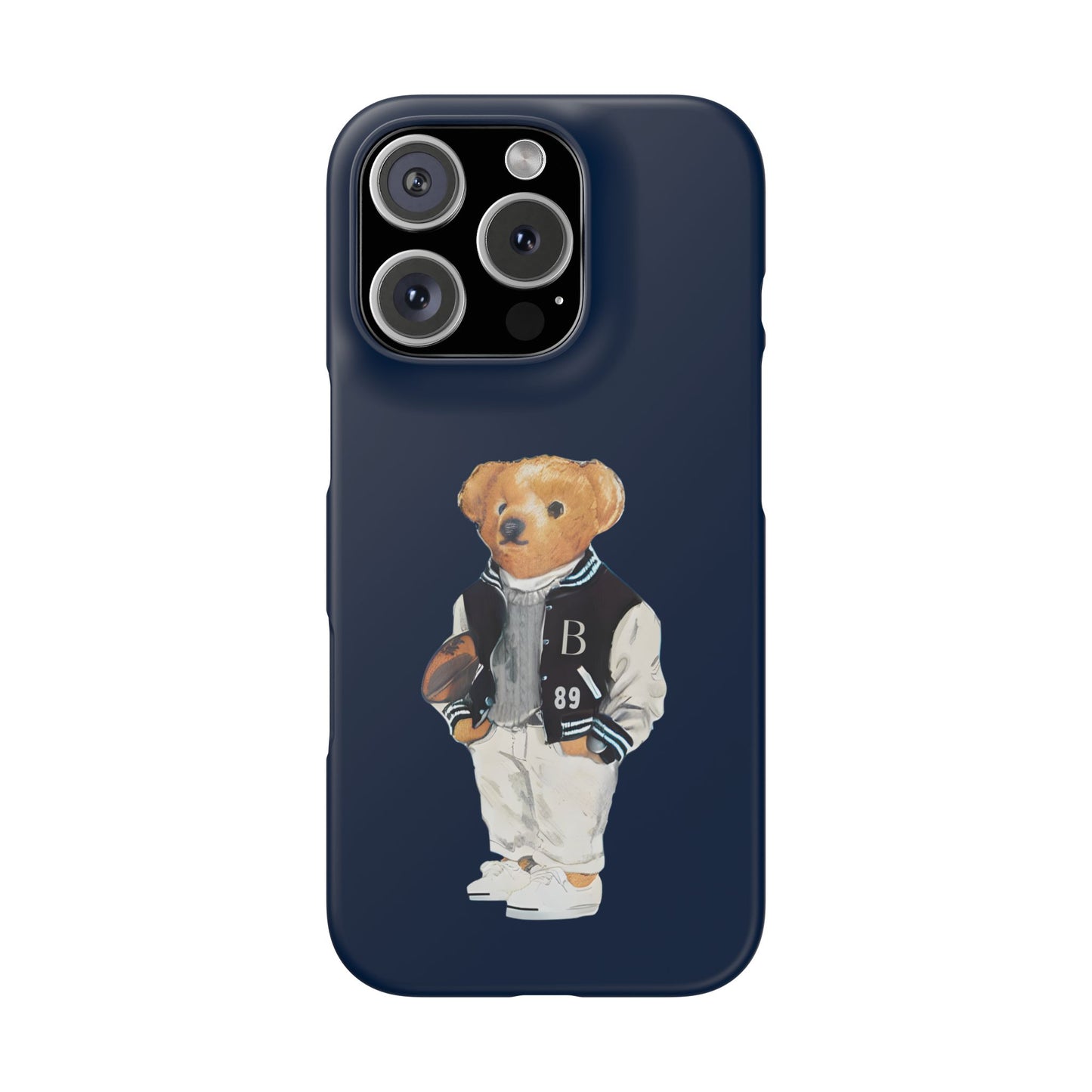 Dark Blue Bear Snap Case – Bold & Stylish