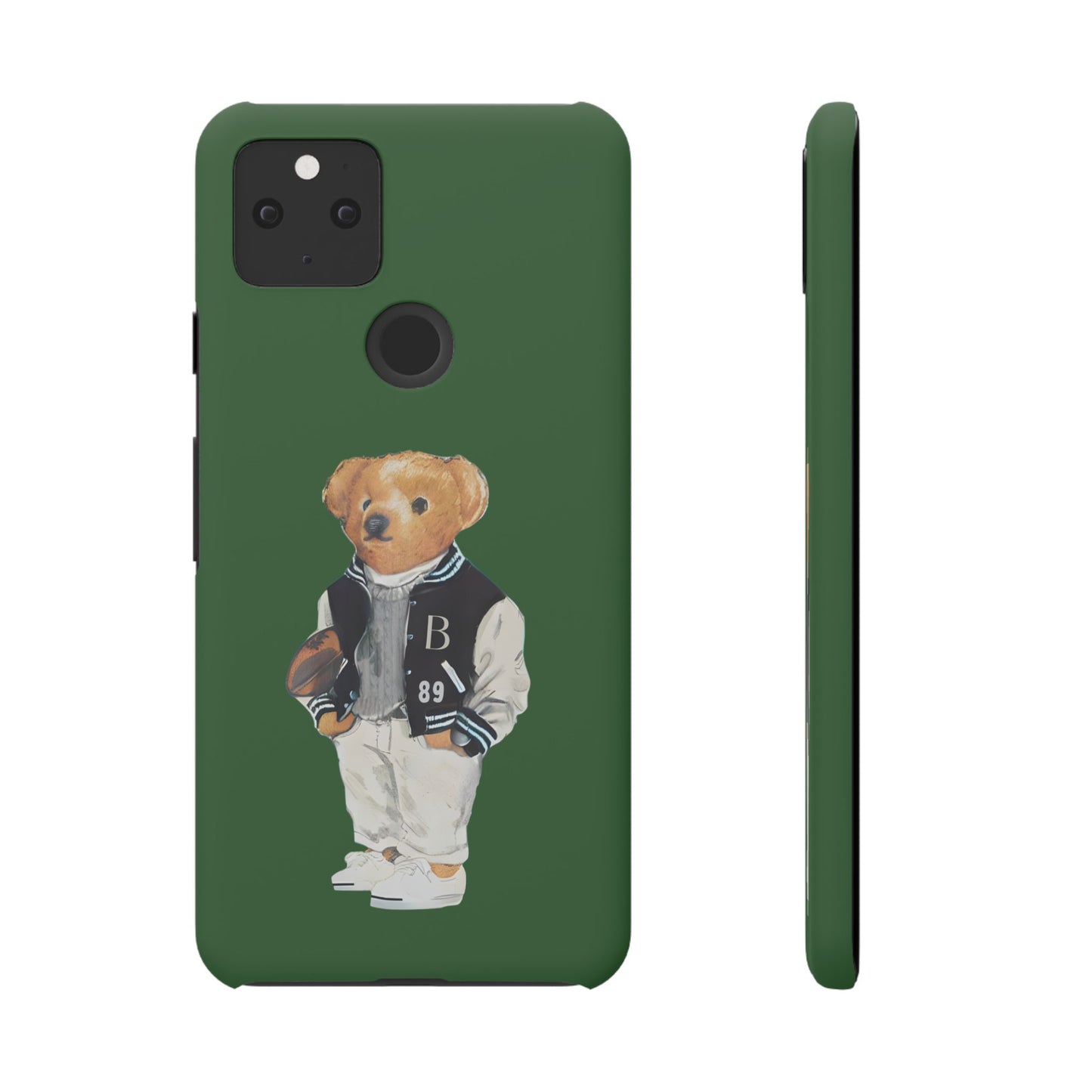 Dark Green Bear Snap Case – Bold & Stylish