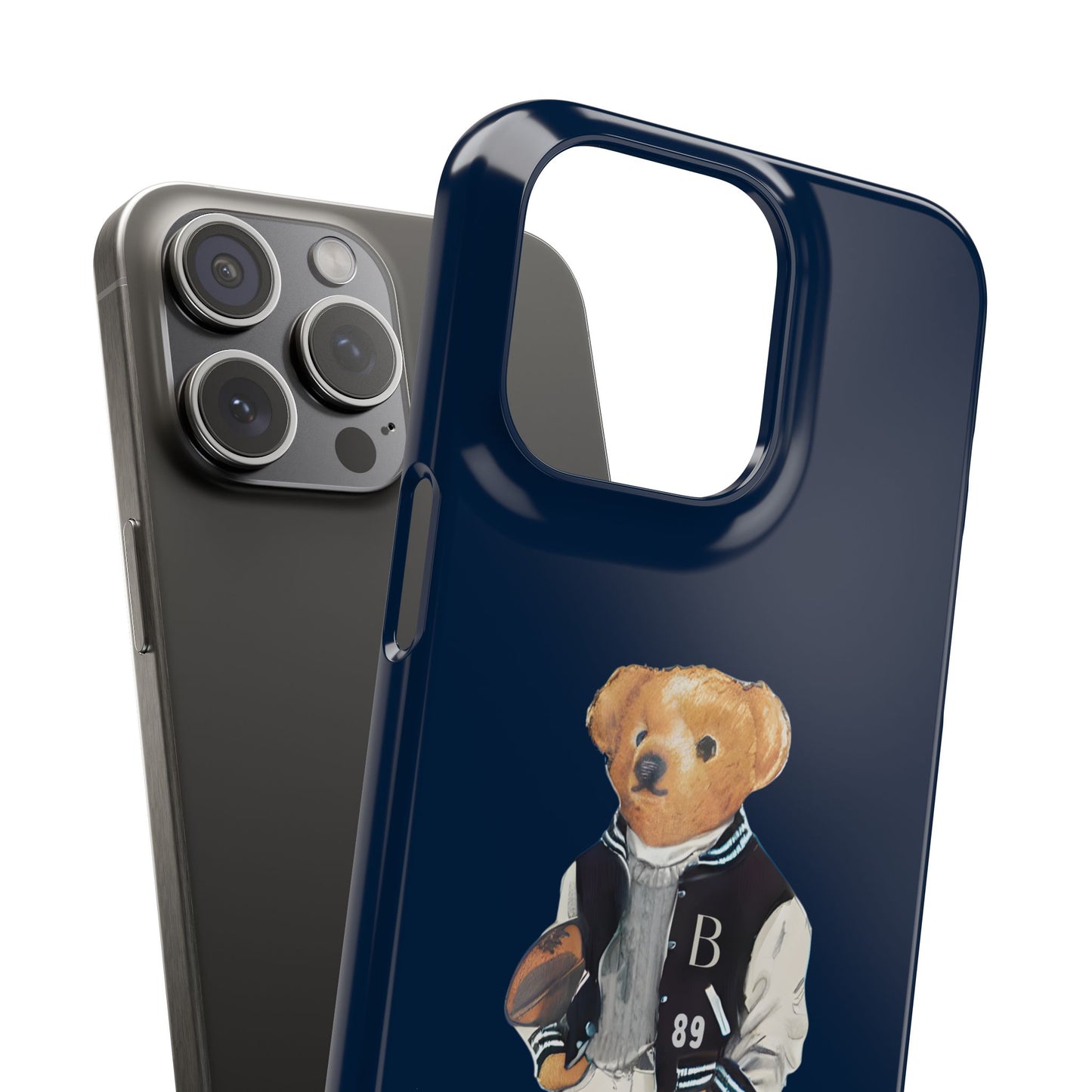 Dark Blue Bear Snap Case – Bold & Stylish