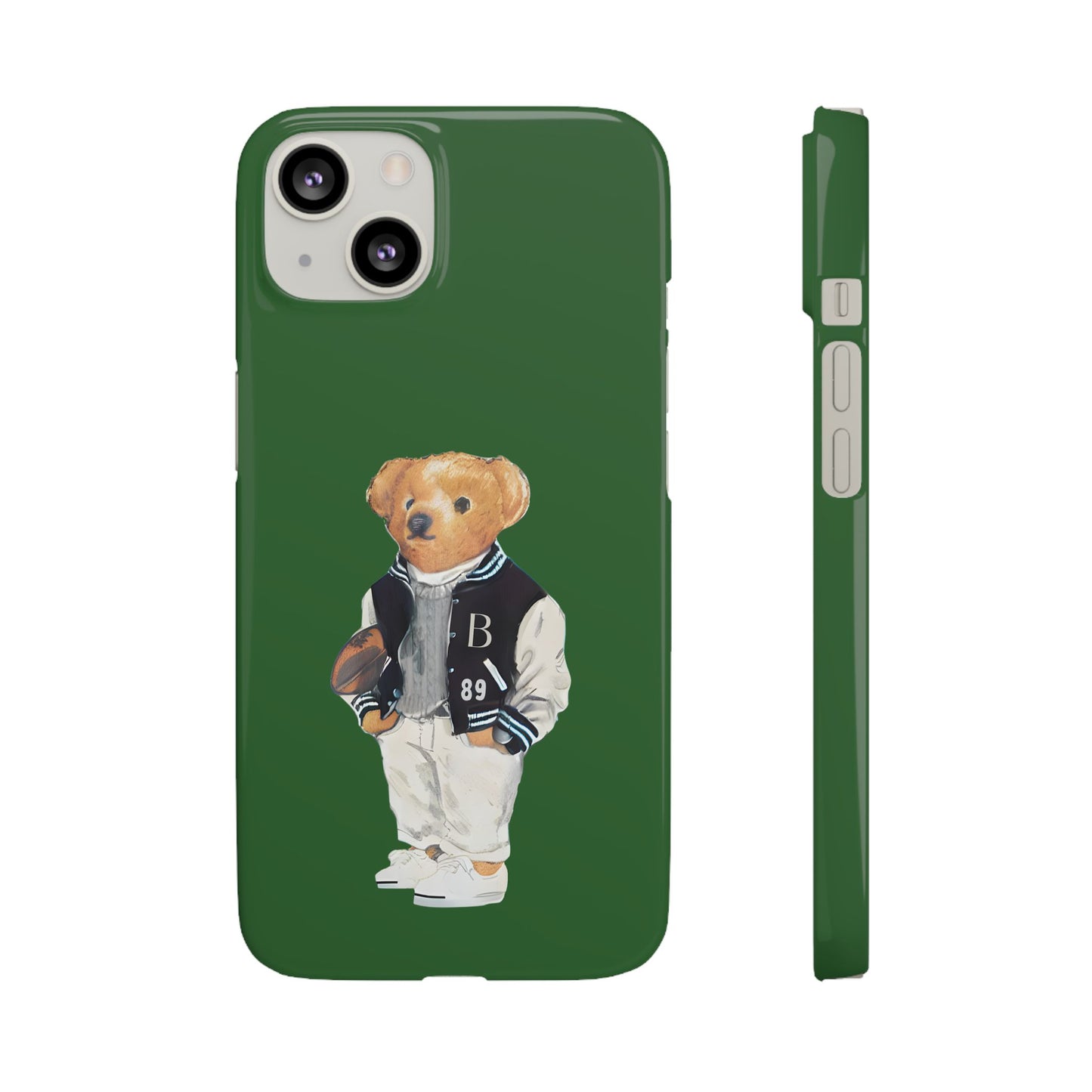 Dark Green Bear Snap Case – Bold & Stylish