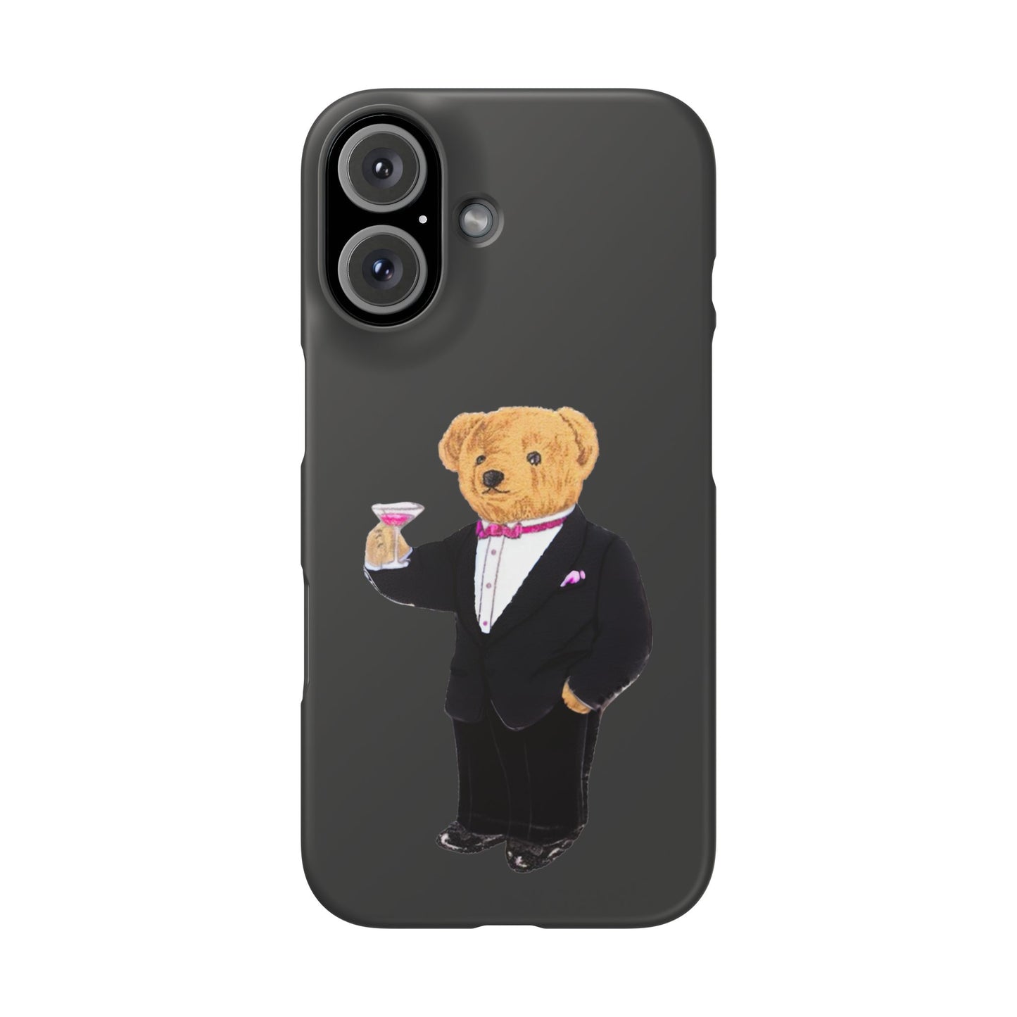 Light Black Bear Snap Case – Bold & Stylish