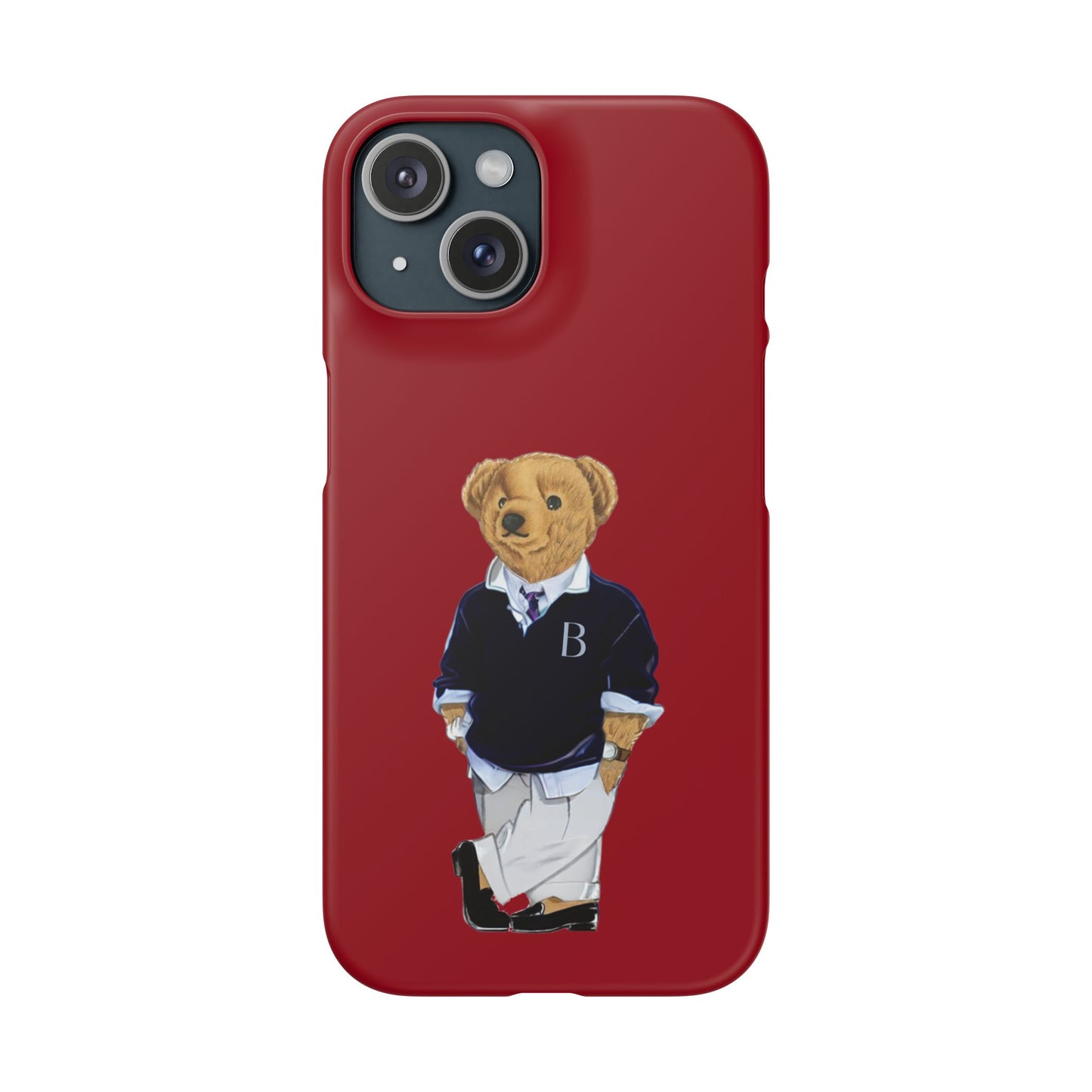 Red Bear Snap Case – Bold & Stylish