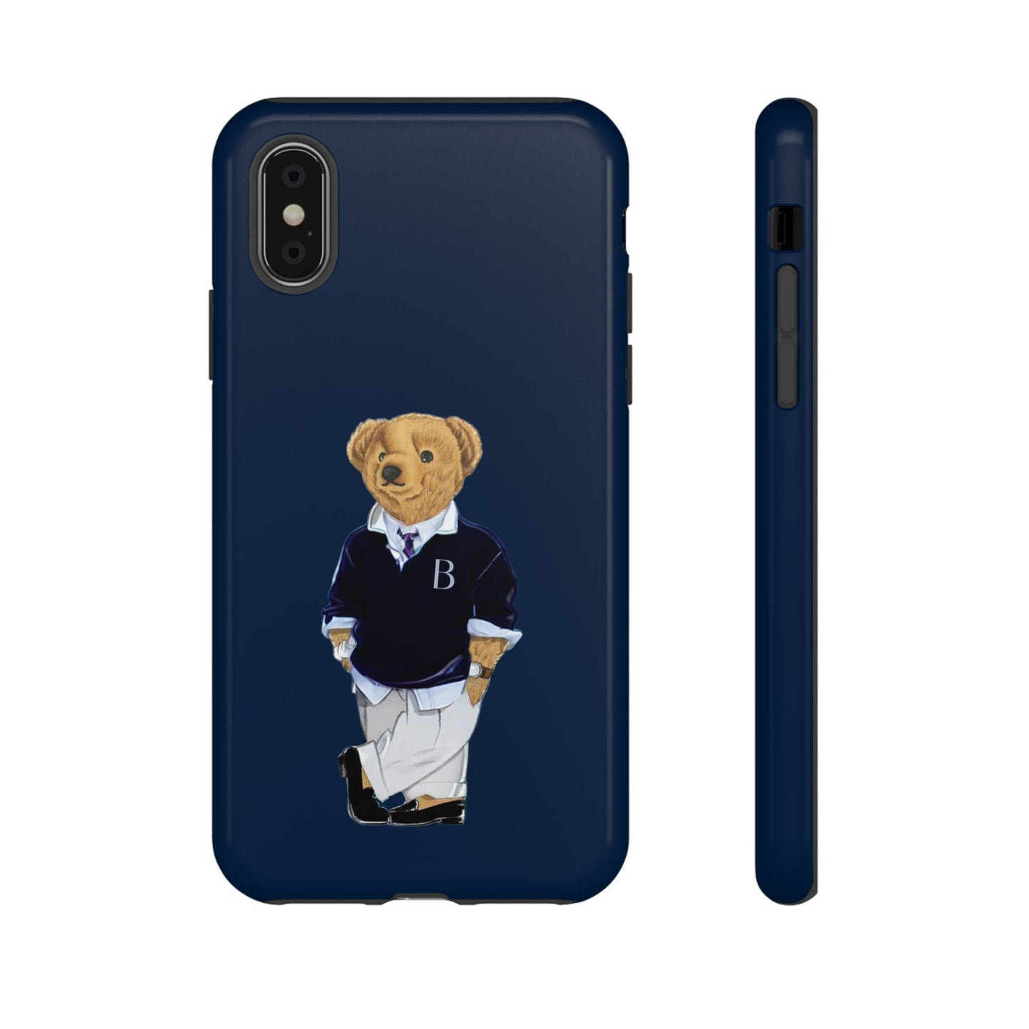 Dark Blue Bear Though Phone Case