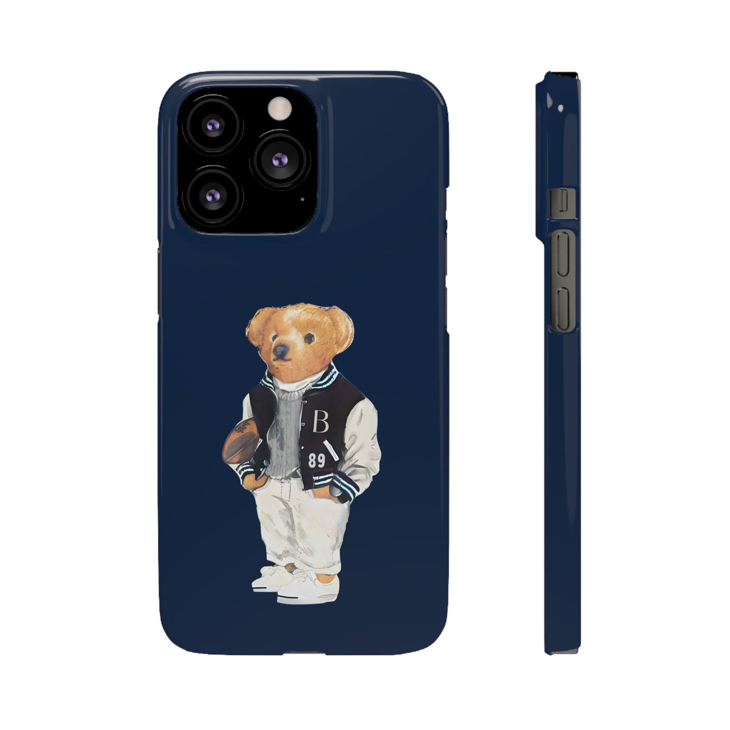 Dark Blue Bear Snap Case – Bold & Stylish