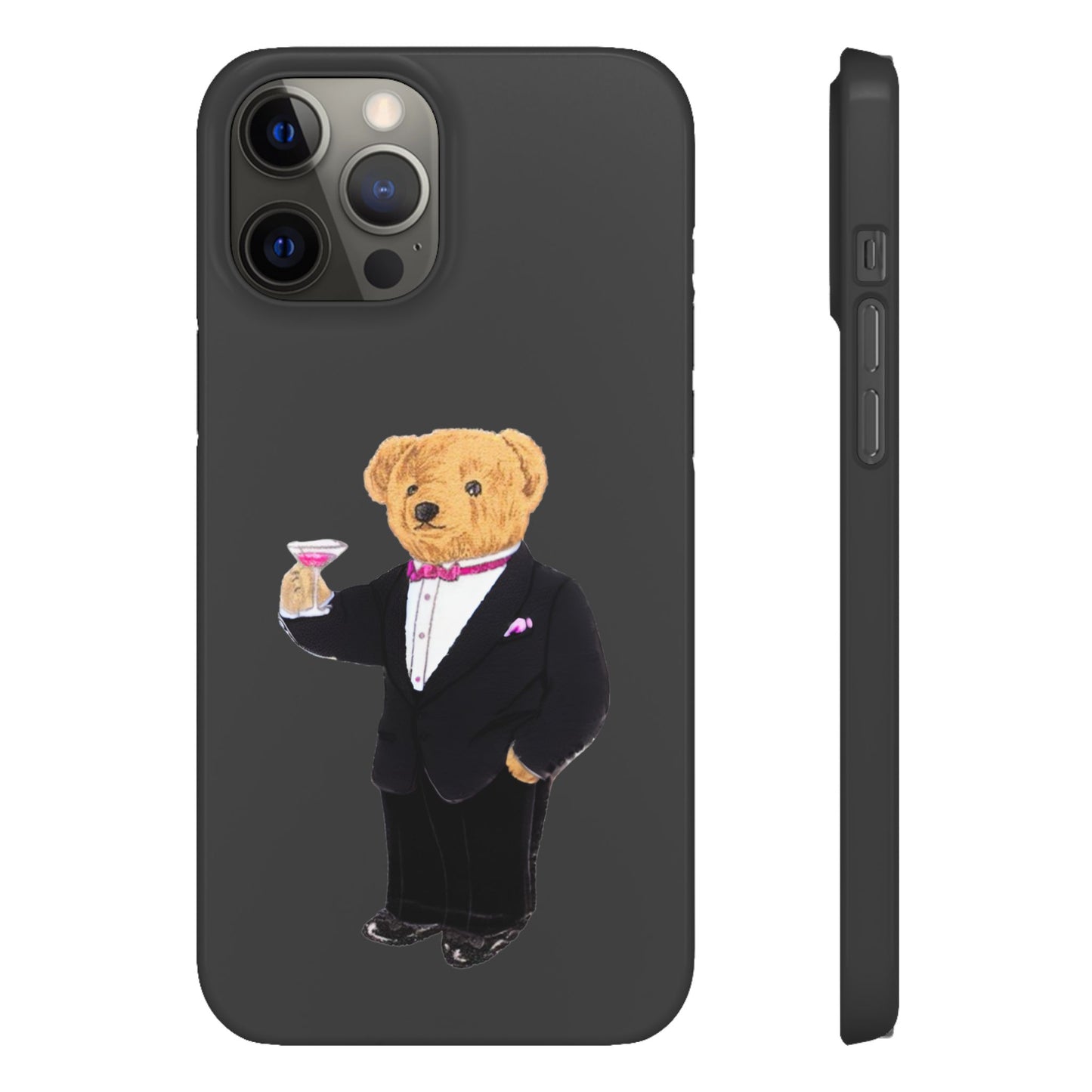 Light Black Bear Snap Case – Bold & Stylish