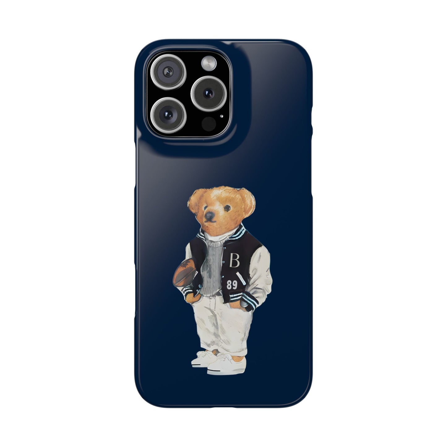 Dark Blue Bear Snap Case – Bold & Stylish