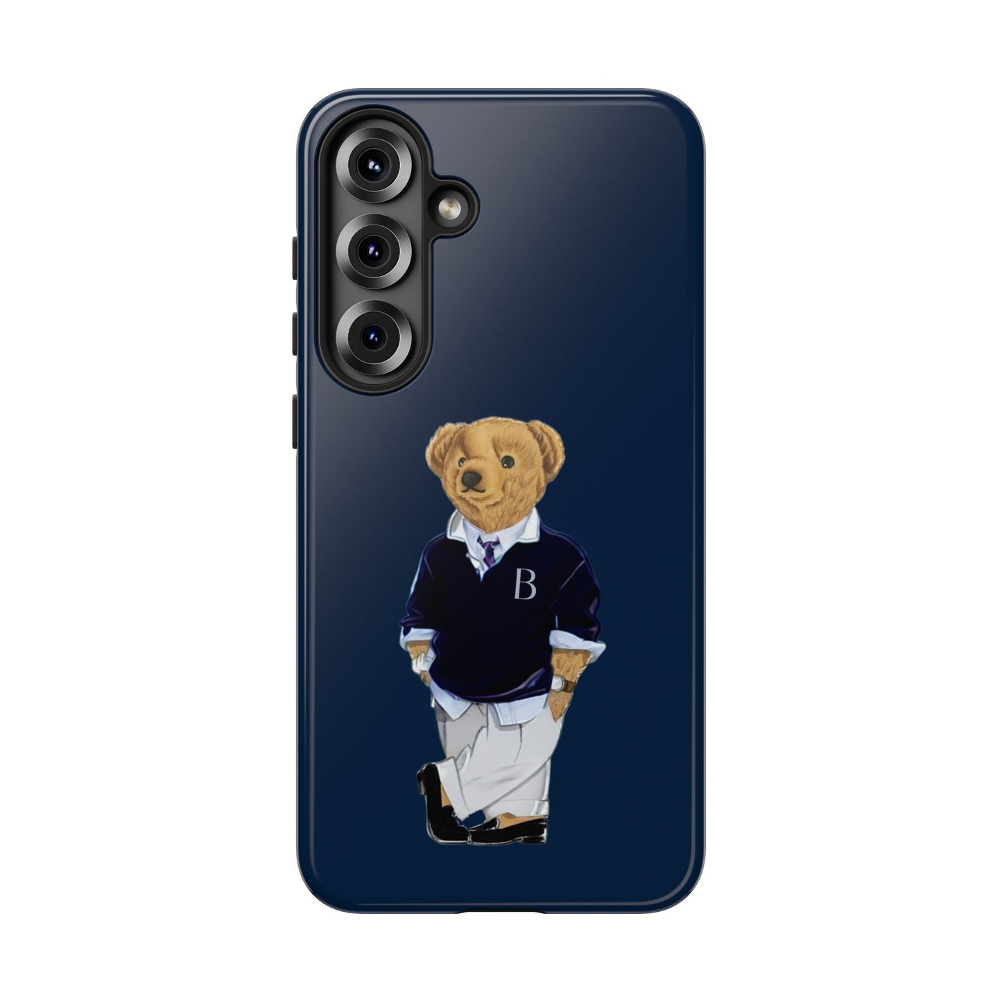 Dark Blue Bear Though Phone Case