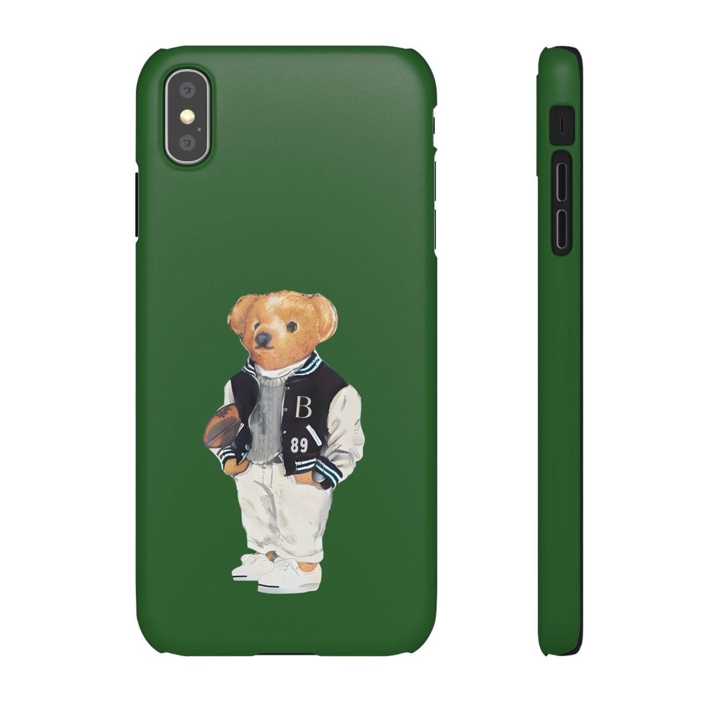 Dark Green Bear Snap Case – Bold & Stylish