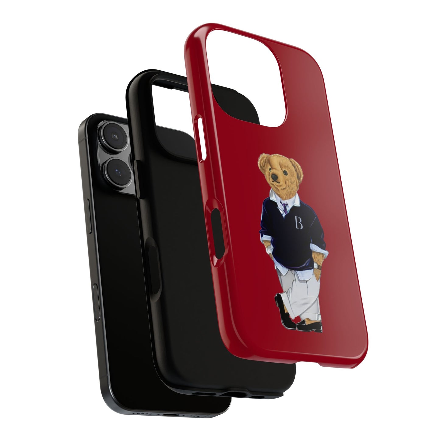 Red Bear Though Phone Case